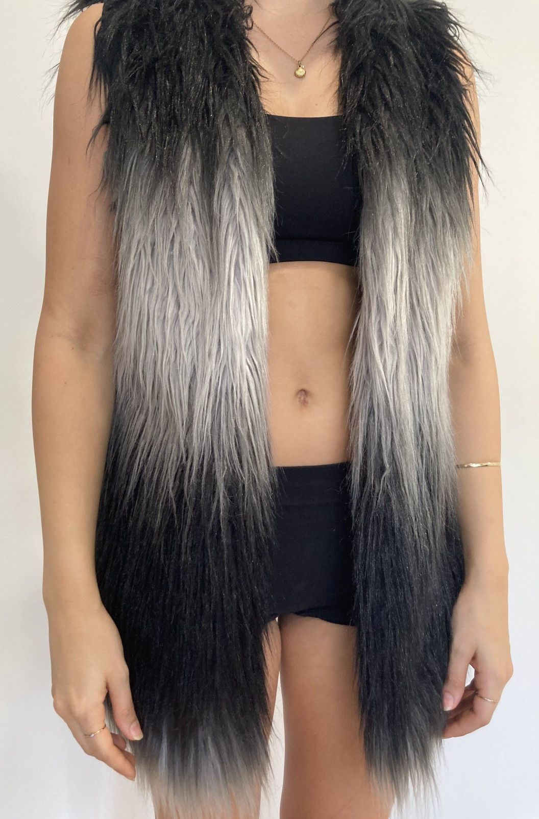 MINKPINK Ombré Faux Fur Gillet
