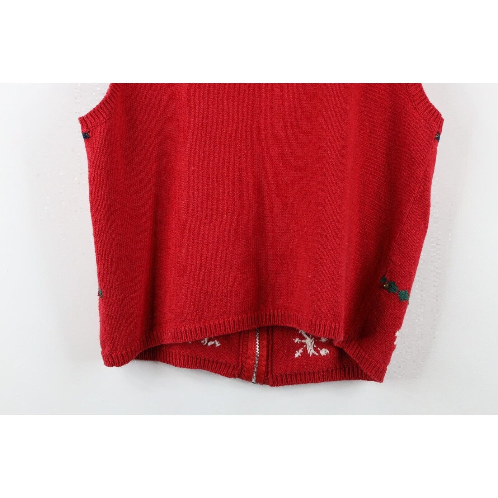 Vintage Vintage 90s Distressed Christmas Penguin Bells Sweater Vest Size XL / US 12-14 / IT 48-50 - 17 Thumbnail