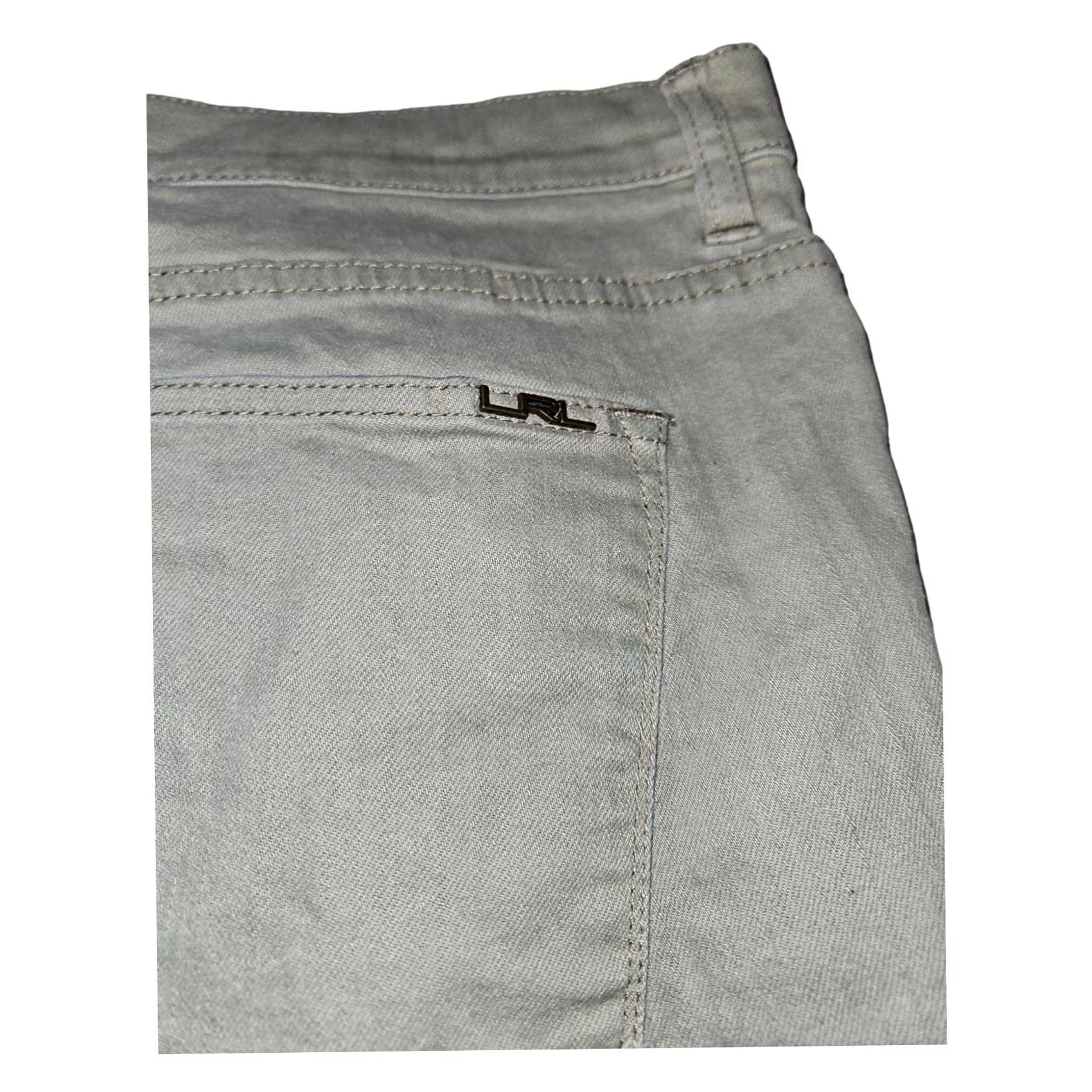 CO Lauren Jeans Co Women's Green Modern Straight Cropped Denim Jeans Size 16 Size 38" / US 16 / IT 52 - 7 Thumbnail