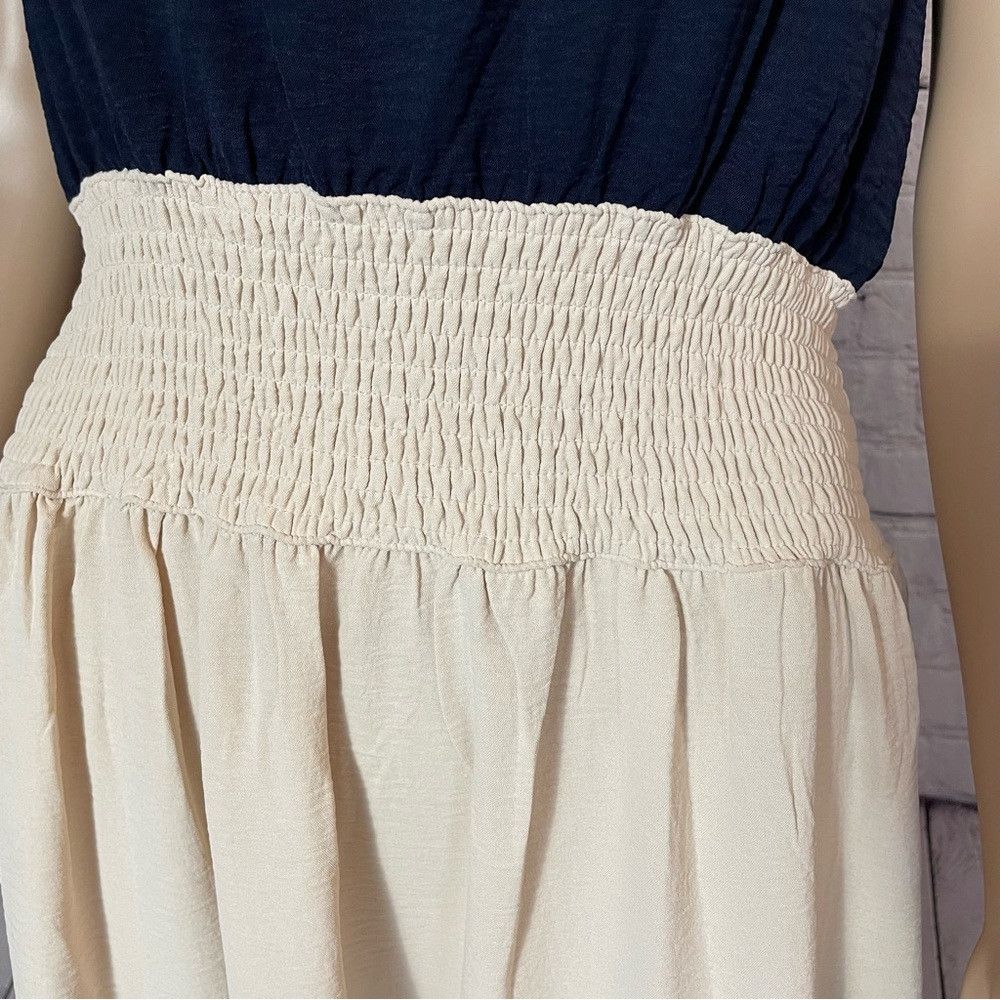 DKNY NWT New $139 DKNY Navy Ivory Layered Sleeveless Dress Size Size L / US 10 / IT 46 - 9 Thumbnail