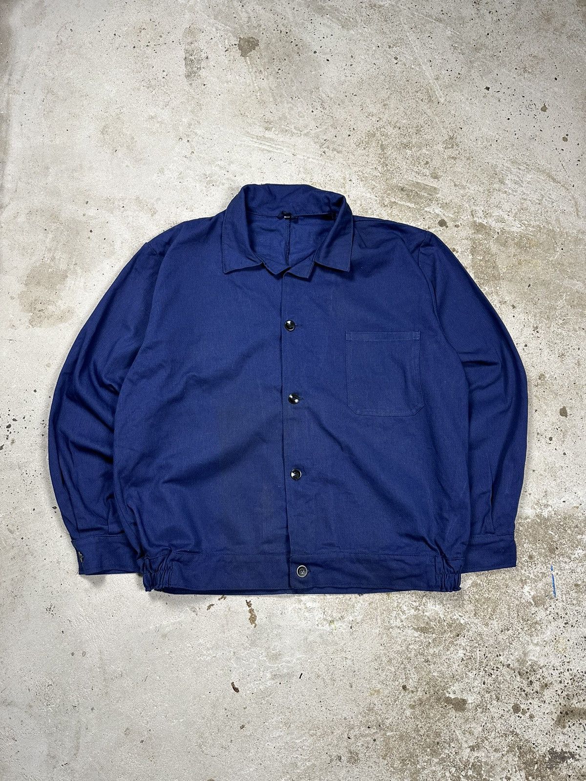 Le Laboureur × Vintage Vintage Navy French Chore Coat Jacket Reworked ...