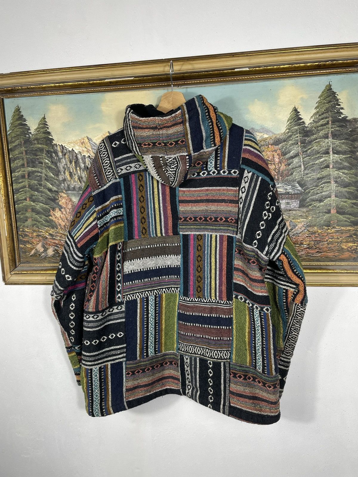 Japanese Brand × Vintage Retro Nepal Hippy Patchwork Zip Hoodie Denim Jacket 00s Size US XL / EU 56 / 4 - 8 Thumbnail