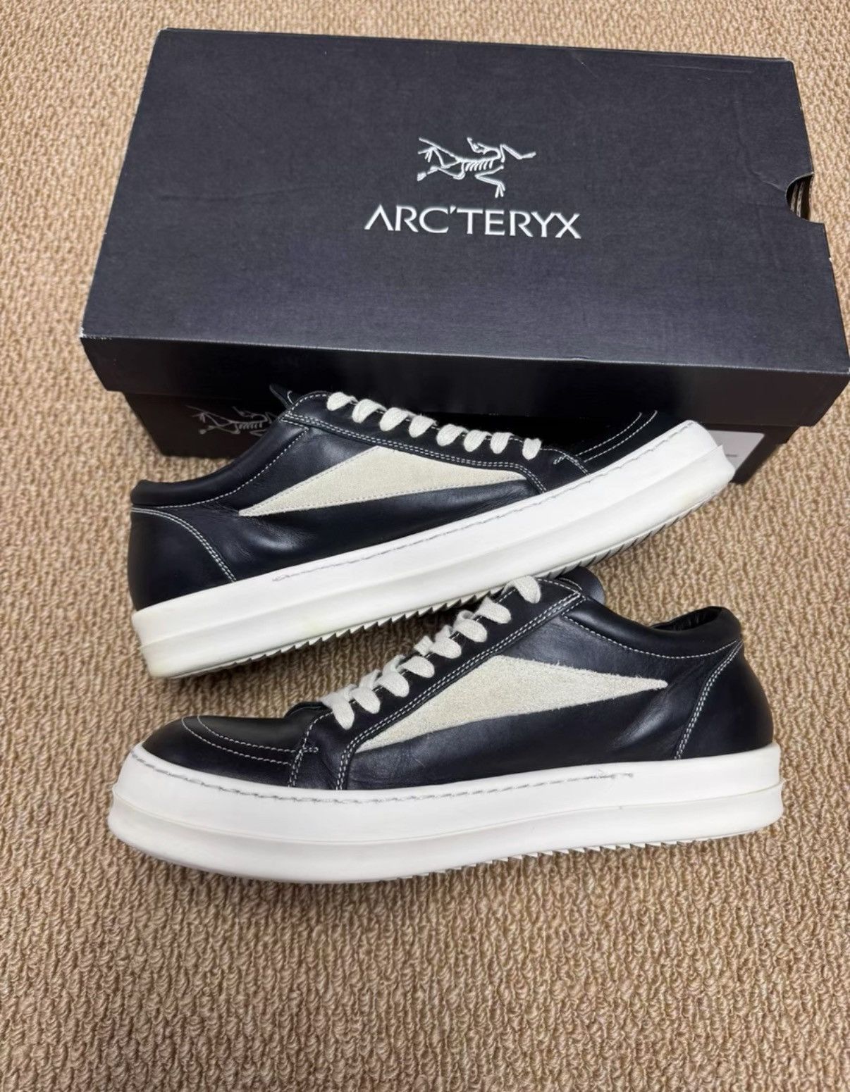 Rick Owens Rick Owens Main Line Full-Grain Leather Sneakers K37 Size US 8 / EU 41 - 8 Thumbnail