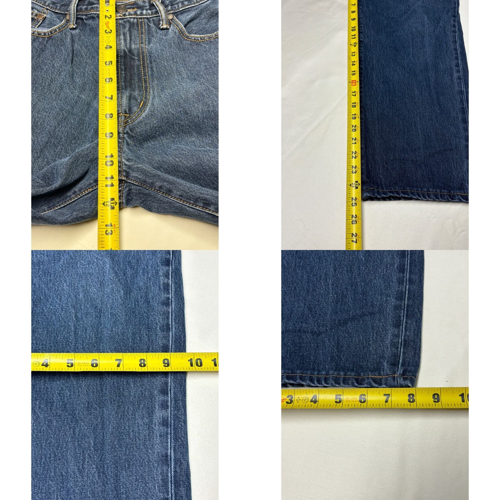Lands' End Lands' End Jeans Men 33x33 Blue Denim Cotton Regular Fit Straight Pockets Easy Care Zip Button Vintage? No Size US 33 - 9 Thumbnail