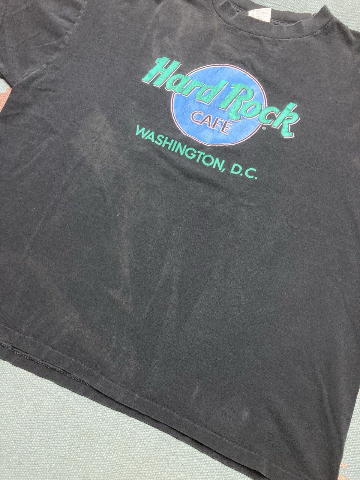 Hard Rock Cafe × Vintage t shirt Hard Rock Cafe Washington DC faded single stitch XL Size US XL / EU 56 / 4 - 3 Thumbnail