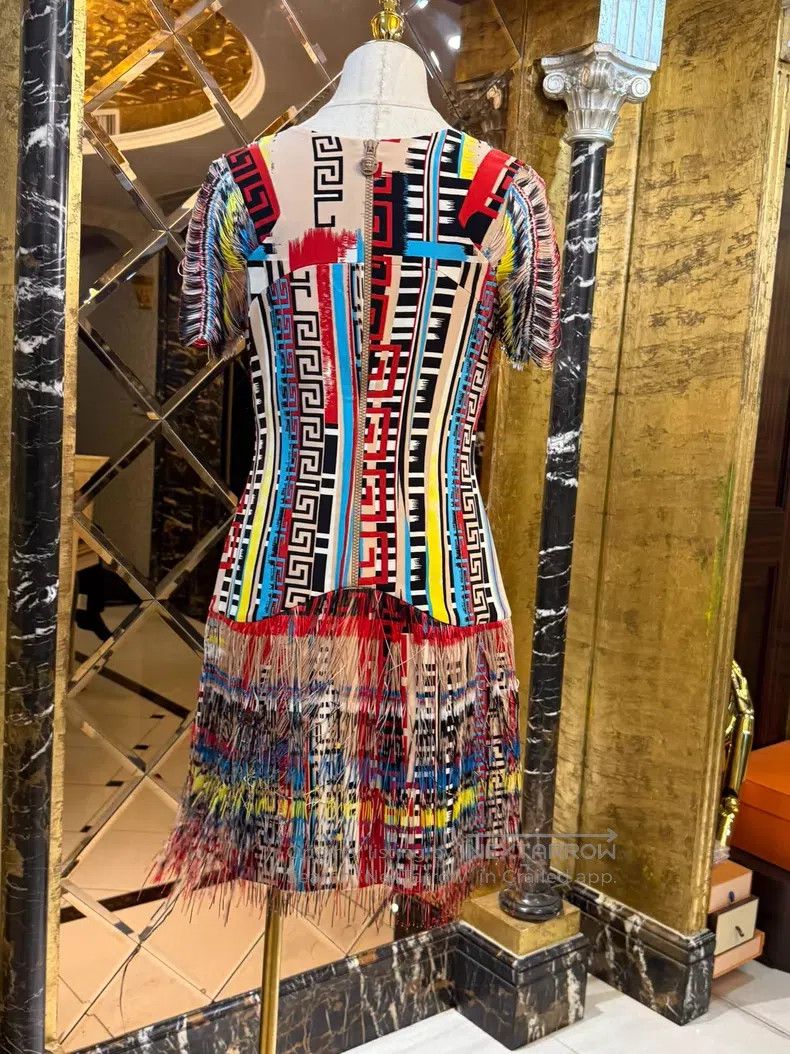 Versace Versace Three-dimensional pleated dress with back pattern Size M / US 6-8 / IT 42-44 - 9 Thumbnail