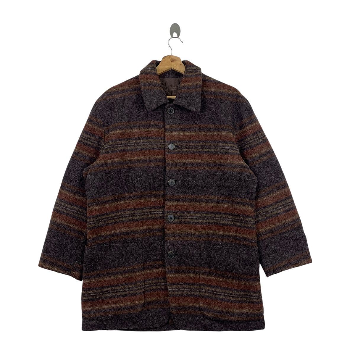 Japanese Brand × Melrose × Vintage Vintage MEN’S MELROSE Japanese Brand Wool Overcoat Jacket Size US L / EU 52-54 / 3 - 1 Thumbnail