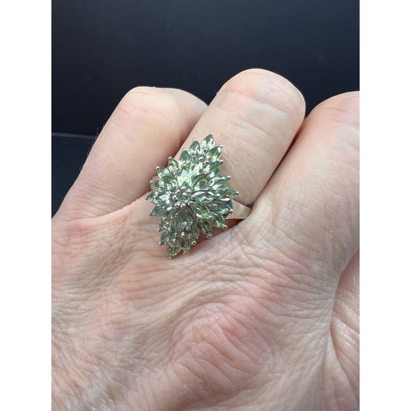 Other NEW Green apatite ring in sterling silver size 7 Size ONE SIZE - 5 Thumbnail