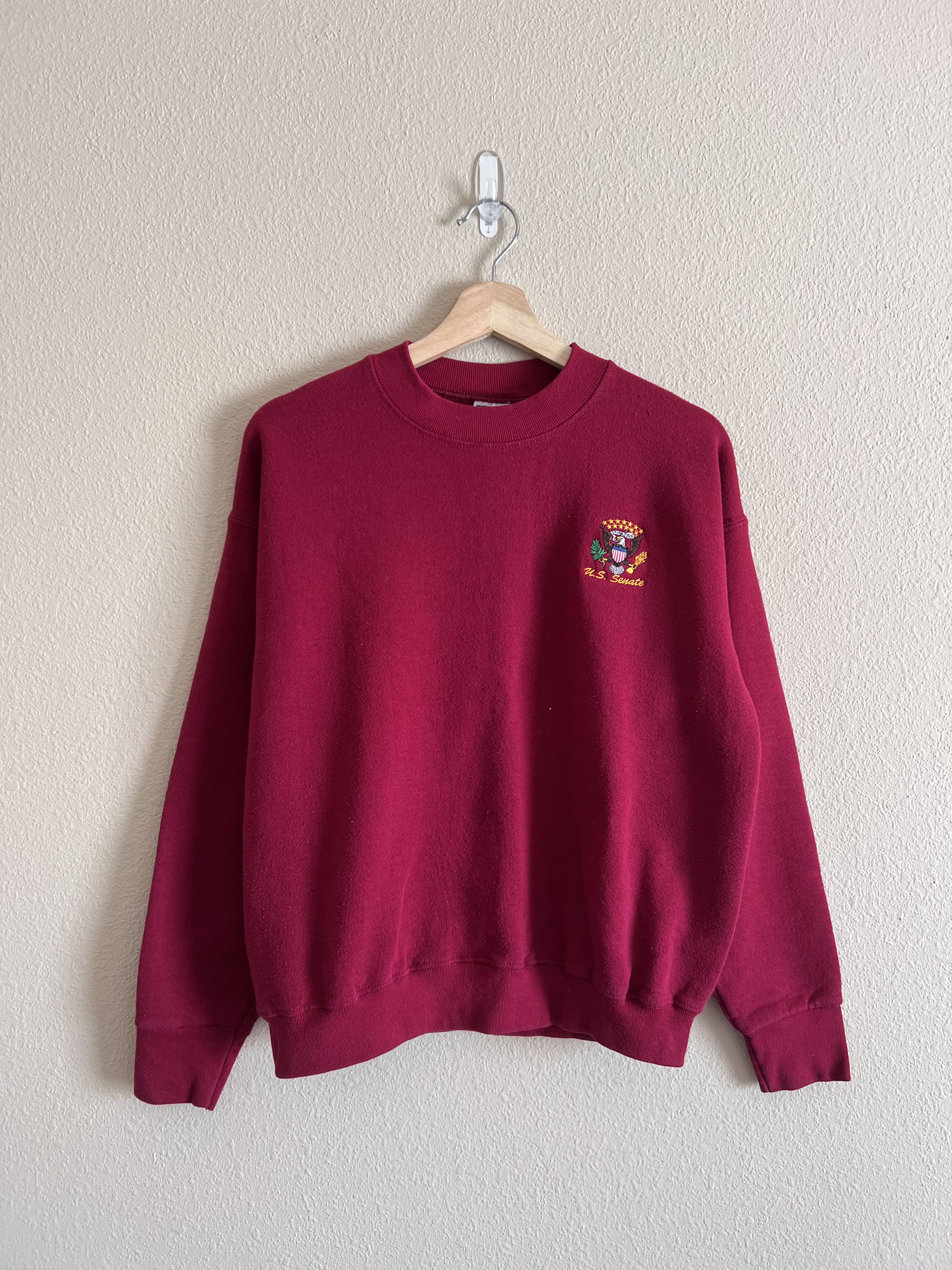 Vintage Vintage 90s U.S. Senate Crewneck Sweatshirt in Maroon Size US M / EU 48-50 / 2 - 2 Thumbnail