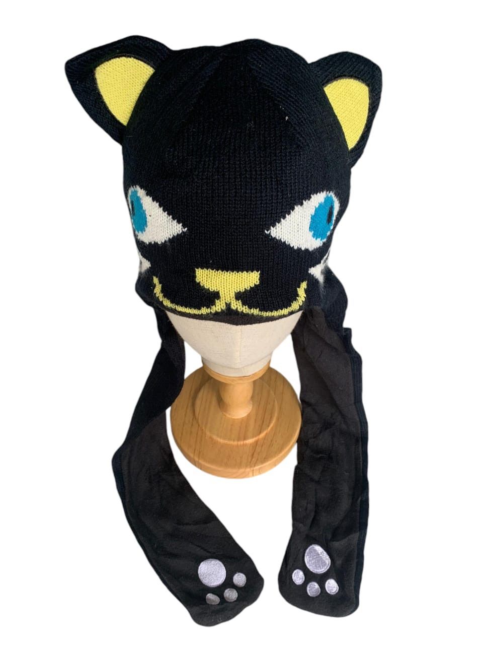Japanese Brand Rare Bunny Horn Cat Ears Face Beanie Hats Size ONE SIZE - 6 Thumbnail
