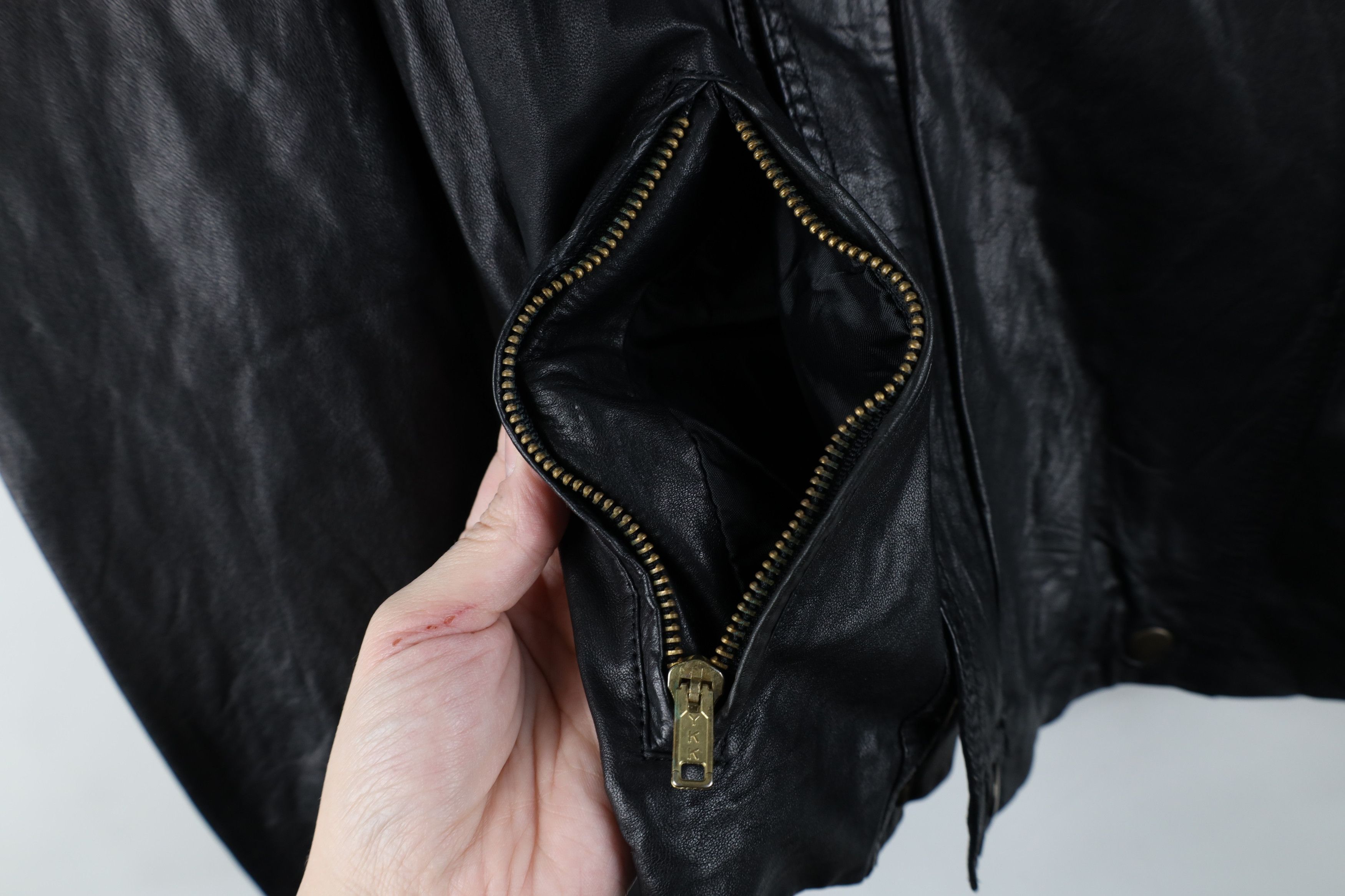 Vintage Vintage 80s 90s Streetwear Cafe Racer Bomber Jacket Black Size M / US 6-8 / IT 42-44 - 5 Thumbnail