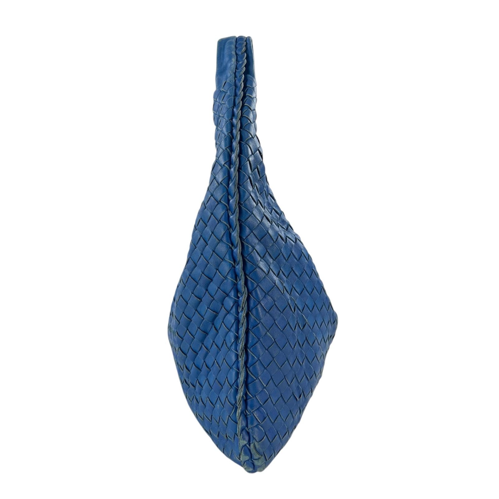 Bottega Veneta Bottega Veneta Blue Intrecciato Leather Hobo Bag Size ONE SIZE - 4 Thumbnail