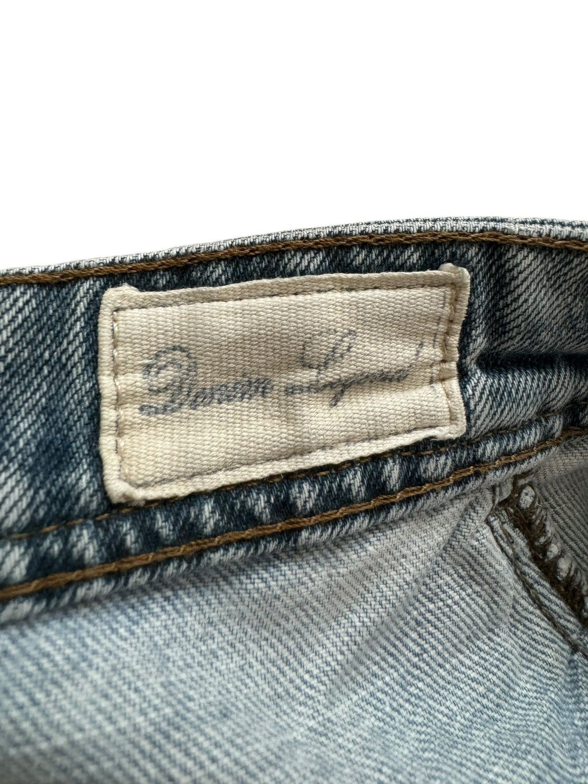If Six Was Nine Vintage Zara Buckle Back Faded Distressed Jeans Size US 33 - 19 Thumbnail