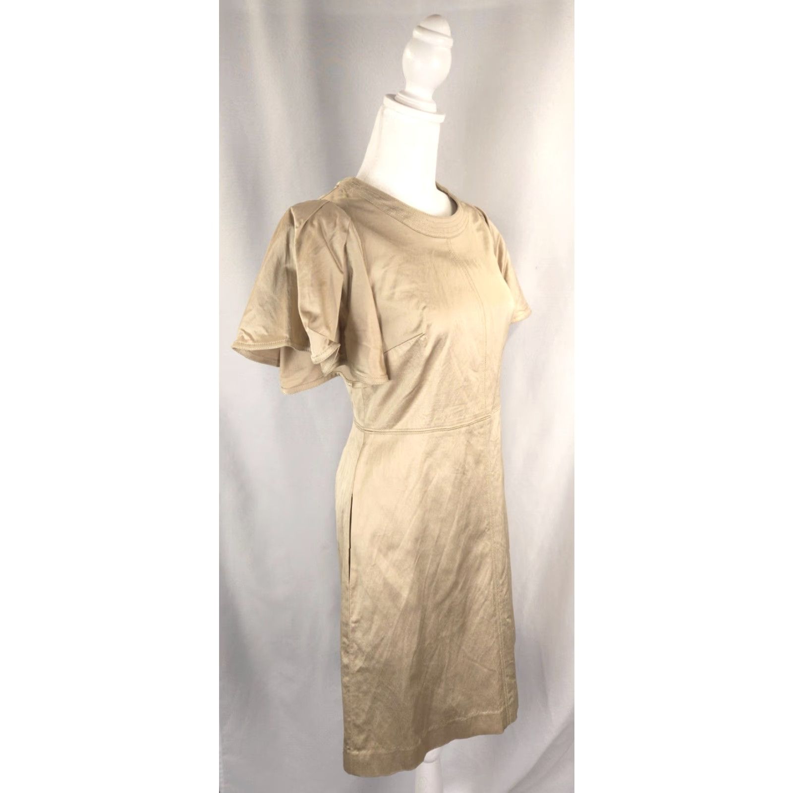 Banana Republic Banana Republic Gold Satin Mini Dress Womens S Flared  Sleeve Fit & Flare Casual Party | Grailed