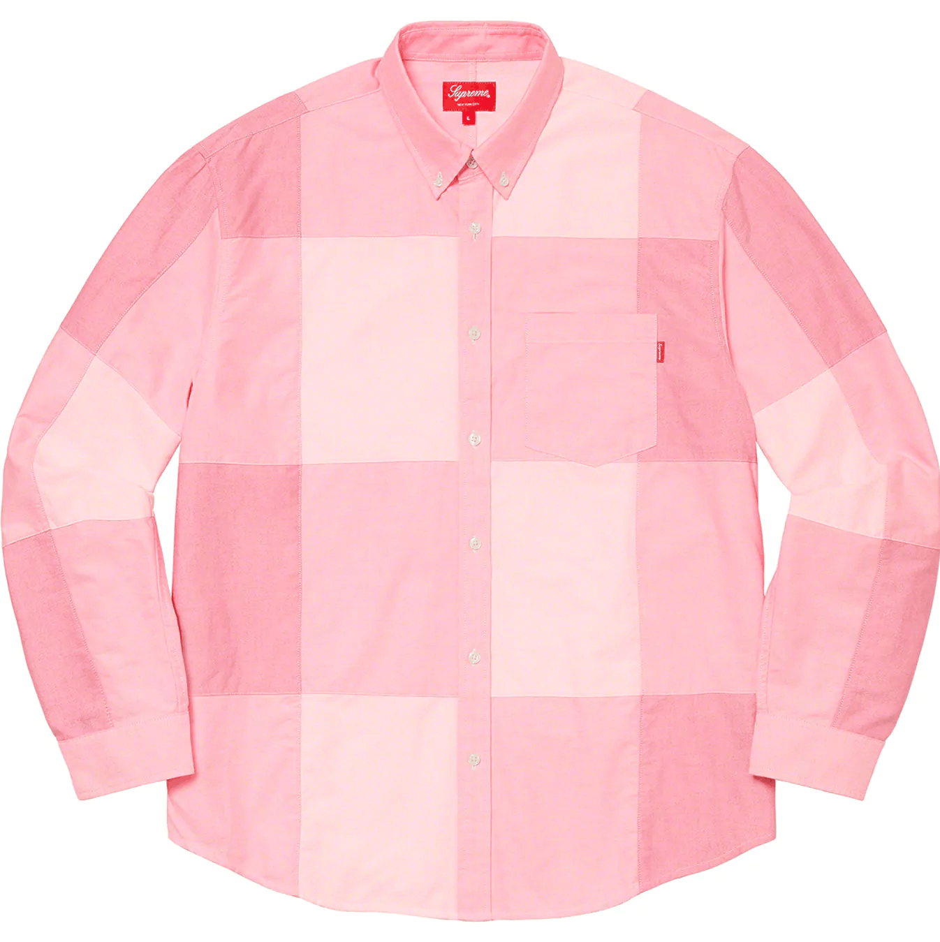Supreme Supreme Patchwork Shirt (Pink/Red) FW20 Size US M / EU 48-50 / 2 - 1 Preview