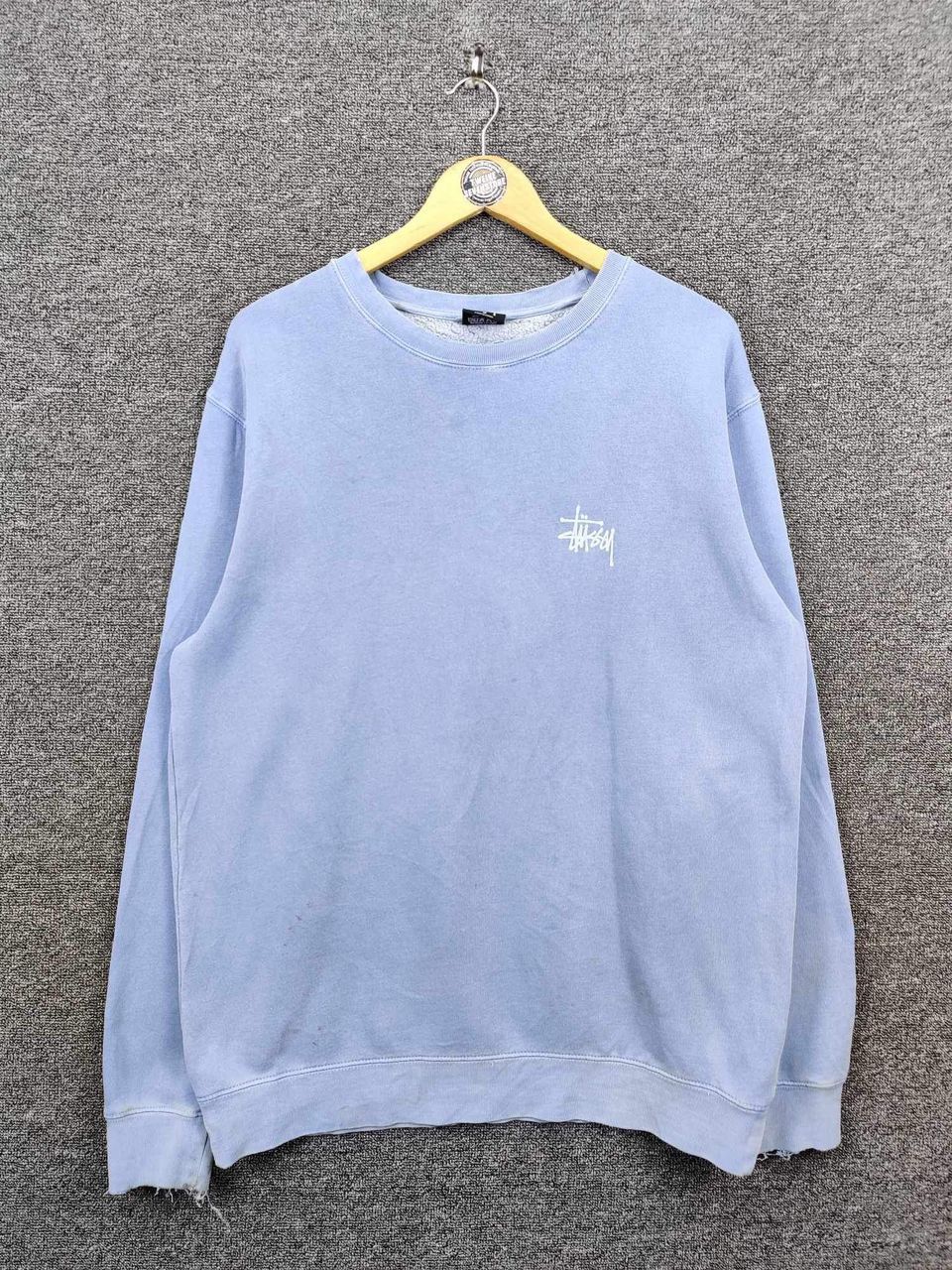 Stussy Vintage Stussy Signature Big Logo Distressed Sweatshirt Size US M / EU 48-50 / 2 - 4 Thumbnail