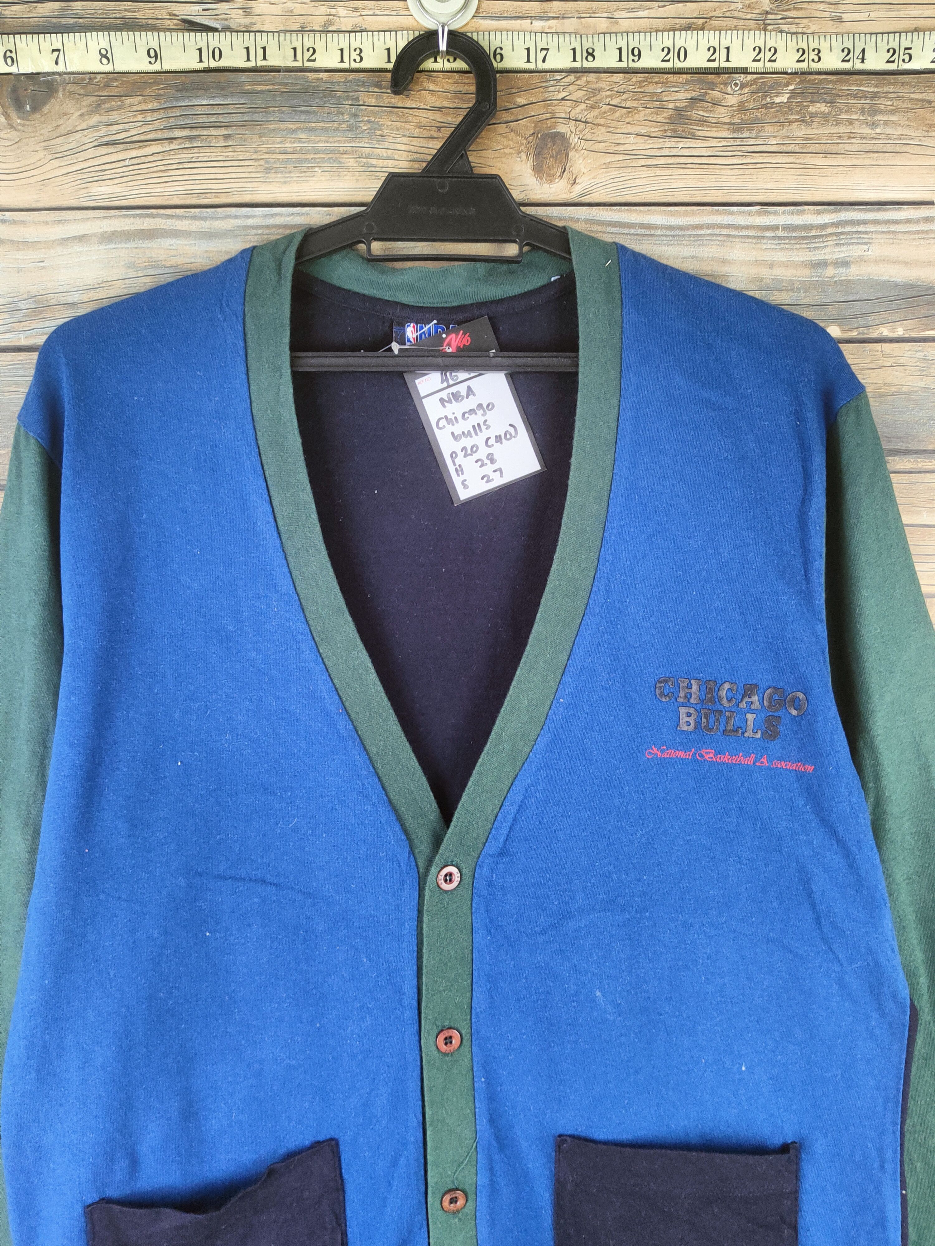 NBA DL NBA chicago bull Blue Green Cardigan #46-108 Size US M / EU 48-50 / 2 - 2 Thumbnail