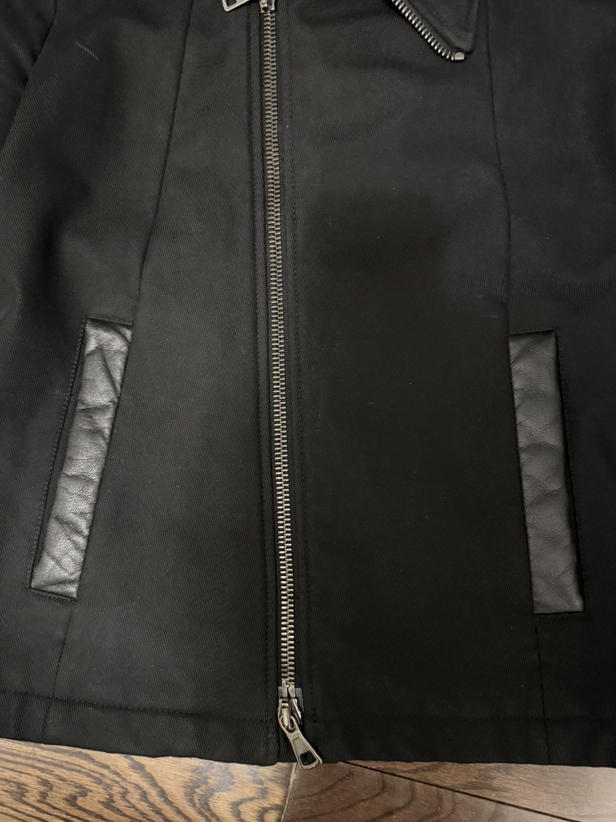 Emporio Armani FW12 Armani Asymmetrical Diagonal Zip Biker Jacket Size US M / EU 48-50 / 2 - 7 Thumbnail