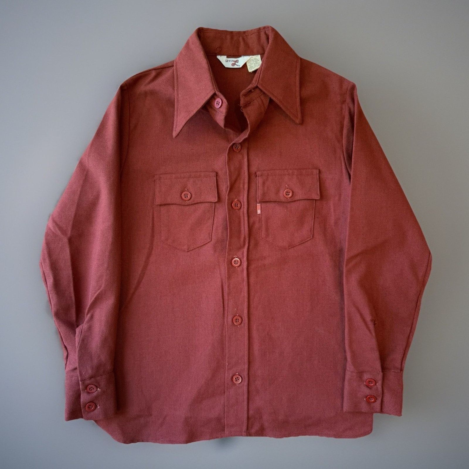 Levi's × Vintage Vintage Levi's Shirt Women's Small Rust Red Long Sleeve Size S / US 4 / IT 40 - 1 Thumbnail