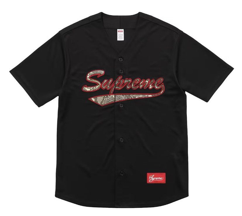 Supreme Supreme Snake Script Logo Baseball Jersey Size US M / EU 48-50 / 2 - 1 Thumbnail