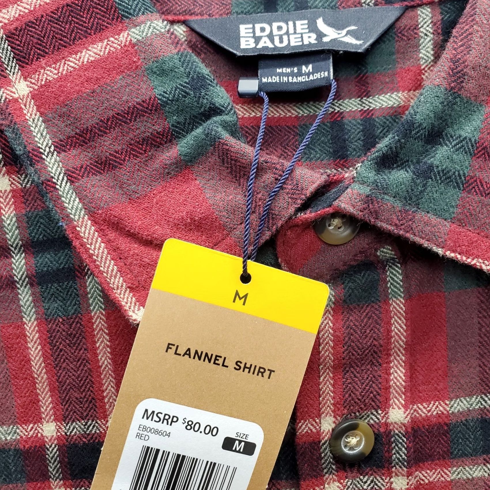 Eddie Bauer Eddie Bauer Mens Button-Up Shirt Flannel Multi Plaid Long Sleeve Casual Comfort, Size M, Cotton, Chest 21.75", 27.25" Shoulders to Bottom, NWT Size US M / EU 48-50 / 2 - 6 Thumbnail