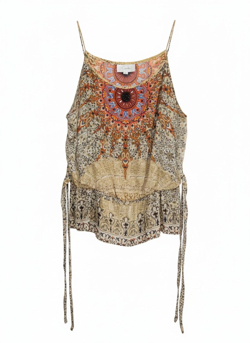 CAMILLA Camilla Abstract Patterned Silk Camisole Singlet Top Size 1 Size XS / US 0-2 / IT 36-38 - 1 Thumbnail