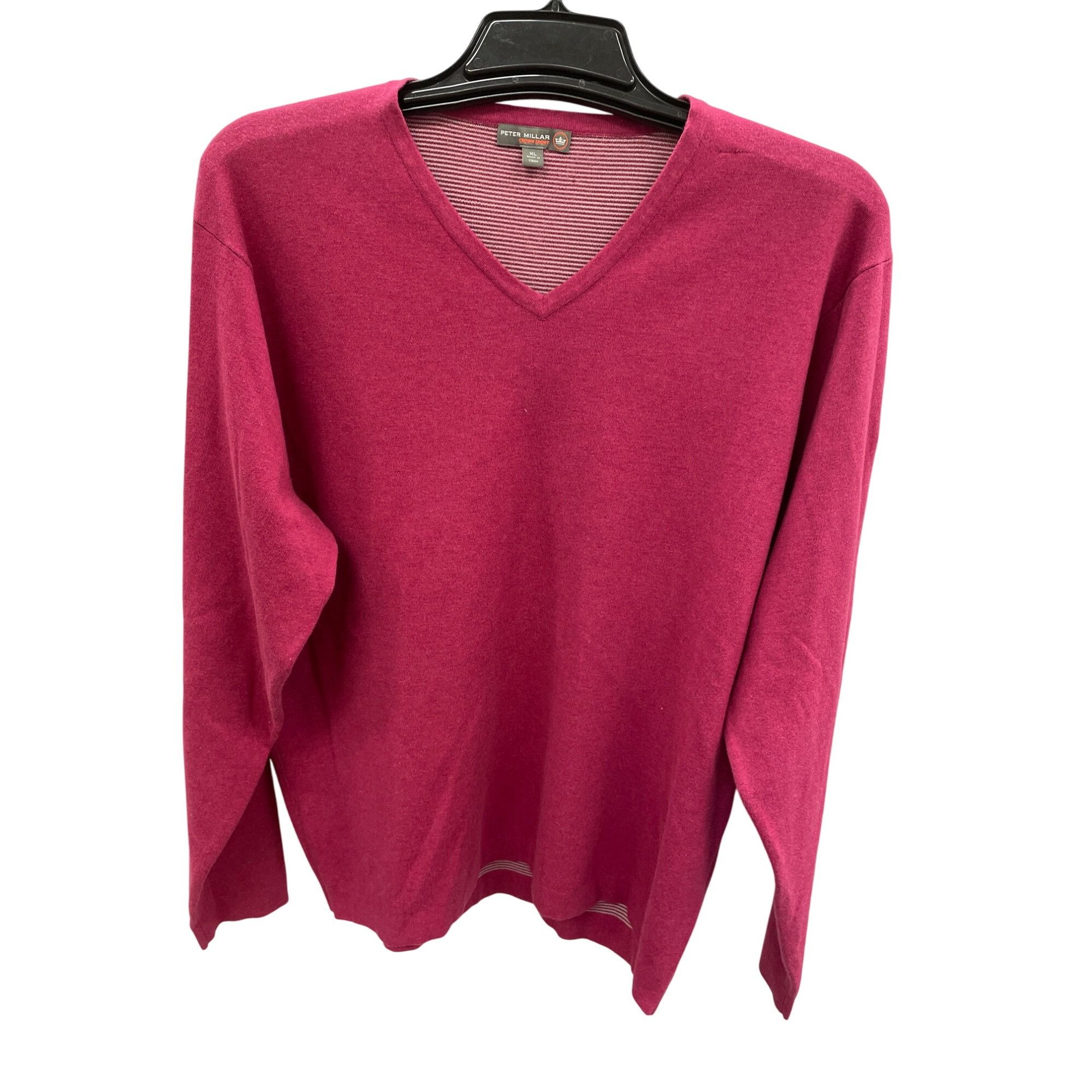 Peter Millar Peter Millar Crown Sport Mens Red V-Neck Sweater Size XL SKU Size US XL / EU 56 / 4 - 1 Thumbnail
