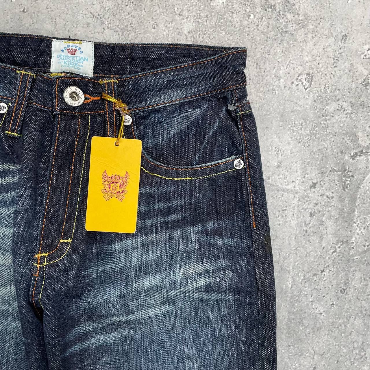 Christian Audigier × Ed Hardy Christian Audigier Kids Forever Dagger Jeans Blue Size 14/16 Size 27" / US 4 / IT 40 - 6 Thumbnail