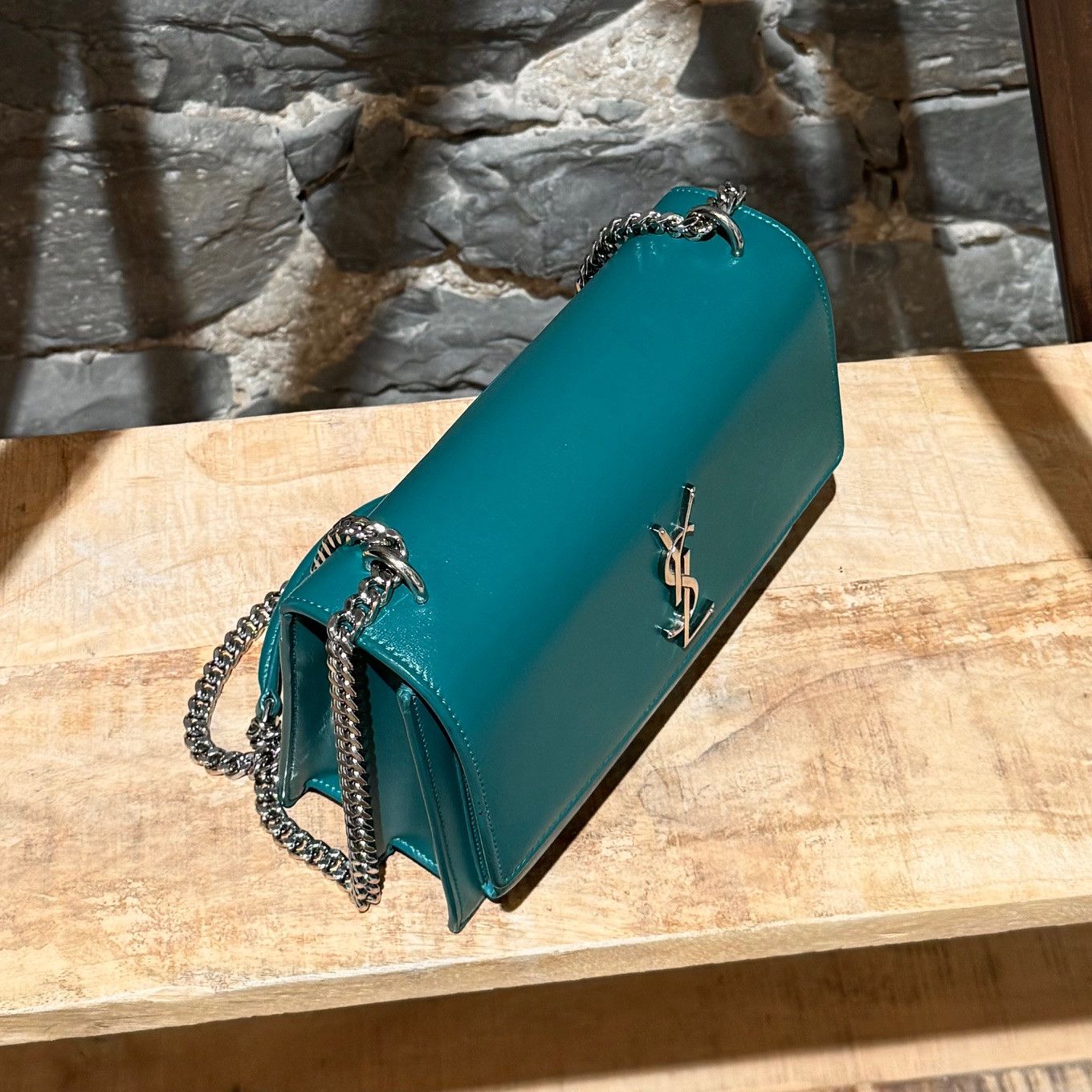 Yves Saint Laurent Saint Laurent Green Smooth Leather Medium Sunset Bag Size ONE SIZE - 23 Thumbnail