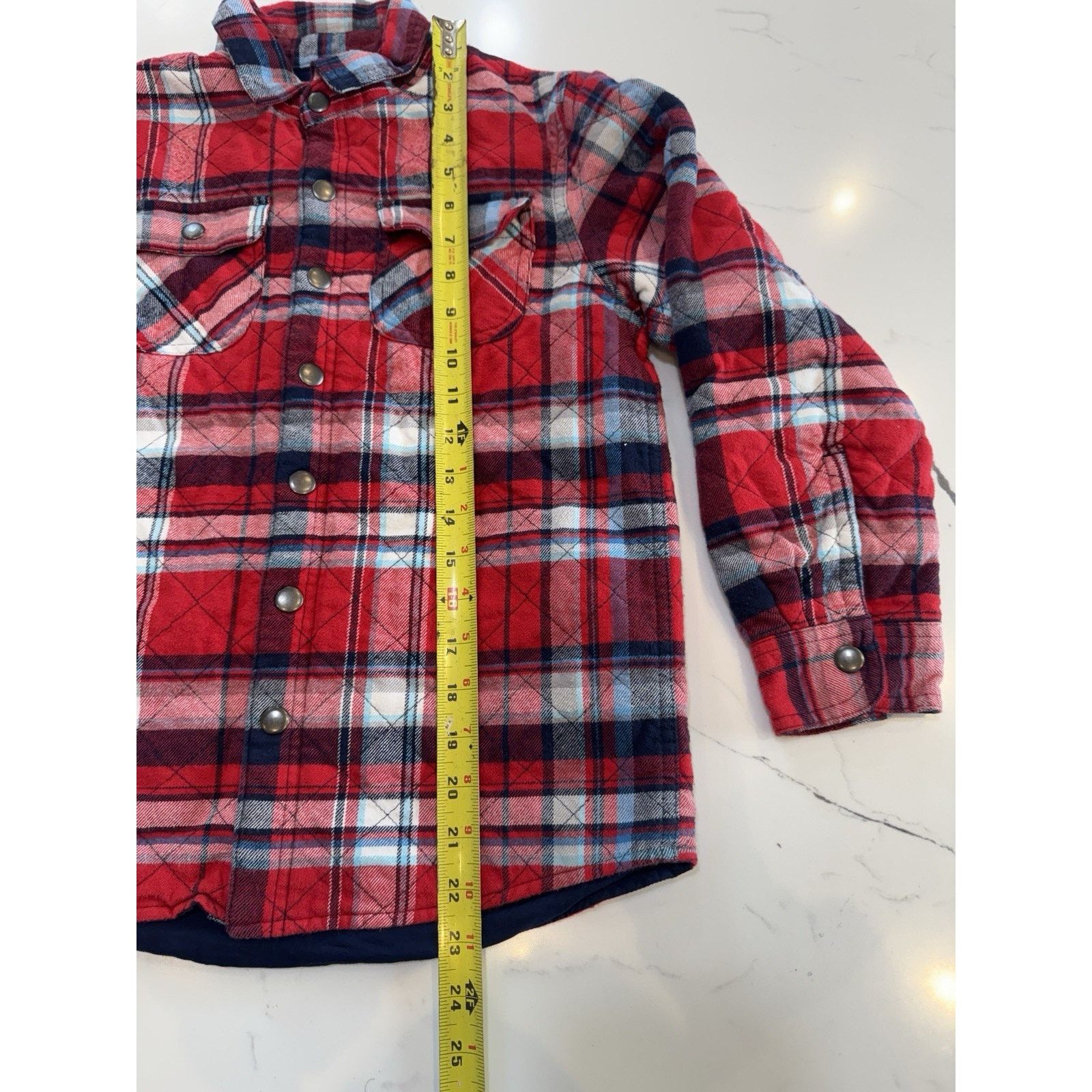 Other Cat & Jack Red Flannel Lined Snap Jacket Kids Youth M (8/10) Size US M / EU 48-50 / 2 - 3 Thumbnail