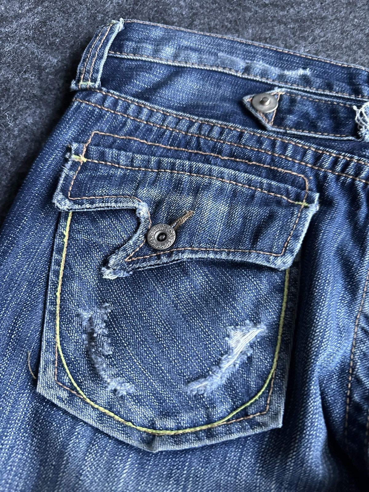 Hysteric Glamour O Pinball Flare Stone Washed Vintage Denim 32x32 D390 Size US 32 / EU 48 - 10 Thumbnail