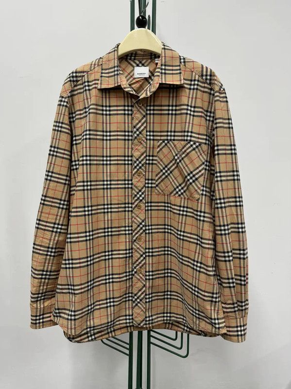 Burberry Burberry Men’s Long Sleeve Check Shirt Size US L / EU 52-54 / 3 - 1 Thumbnail