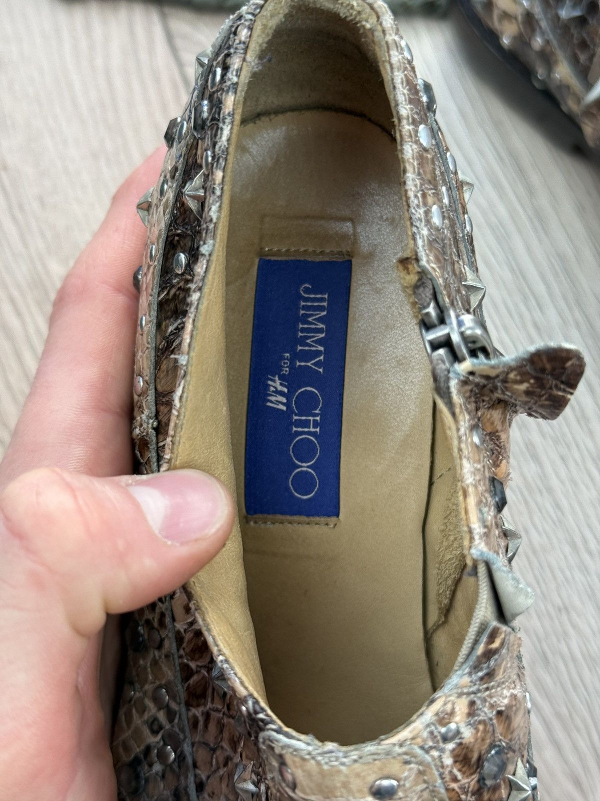 Jimmy Choo Jimmy Choo H&M snakes Leather Low-Top Sneakers White Women Size US 6 / IT 36 - 14 Thumbnail