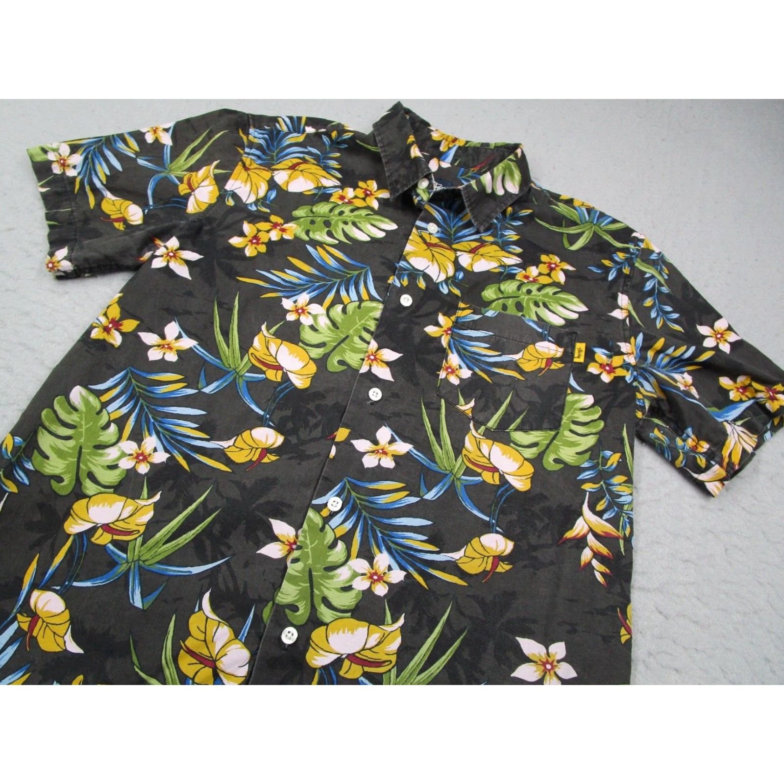 Vintage Stussy Mens Short Sleeve Button Up Shirt Medium Black Floral Hawaiian Streetwear Size US M / EU 48-50 / 2 - 2 Thumbnail