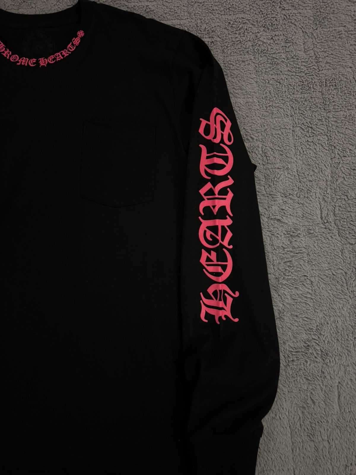 Chrome Hearts Pink Chrome Hearts Long Sleeve Pocket Crew🌺 Size US L / EU 52-54 / 3 - 4 Thumbnail