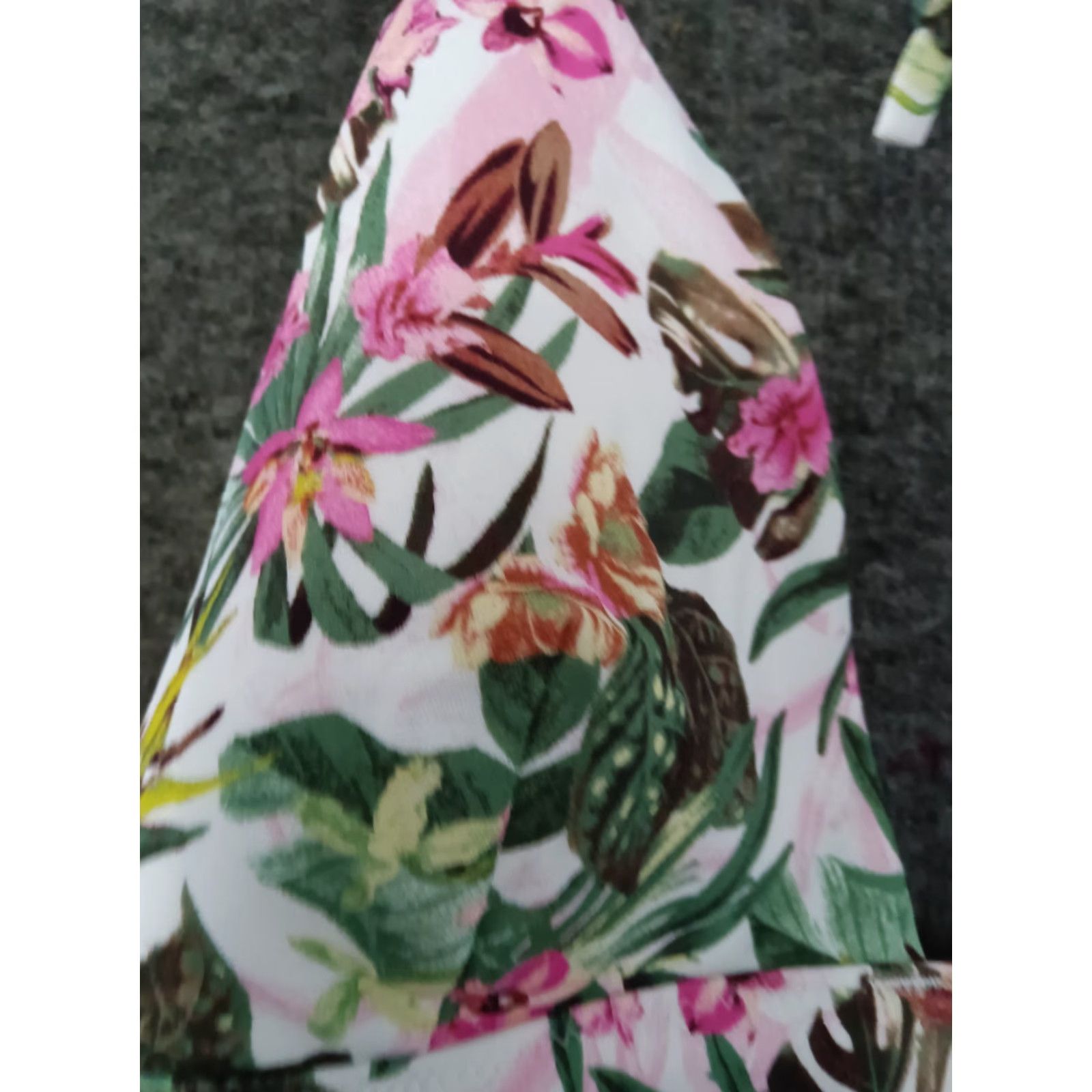 Victoria's Secret Victoria's Secret Bikini Top Woman M White Floral Triangle Plunge Padded Swim Halter Strap Quick Dry Size M / US 6-8 / IT 42-44 - 4 Thumbnail