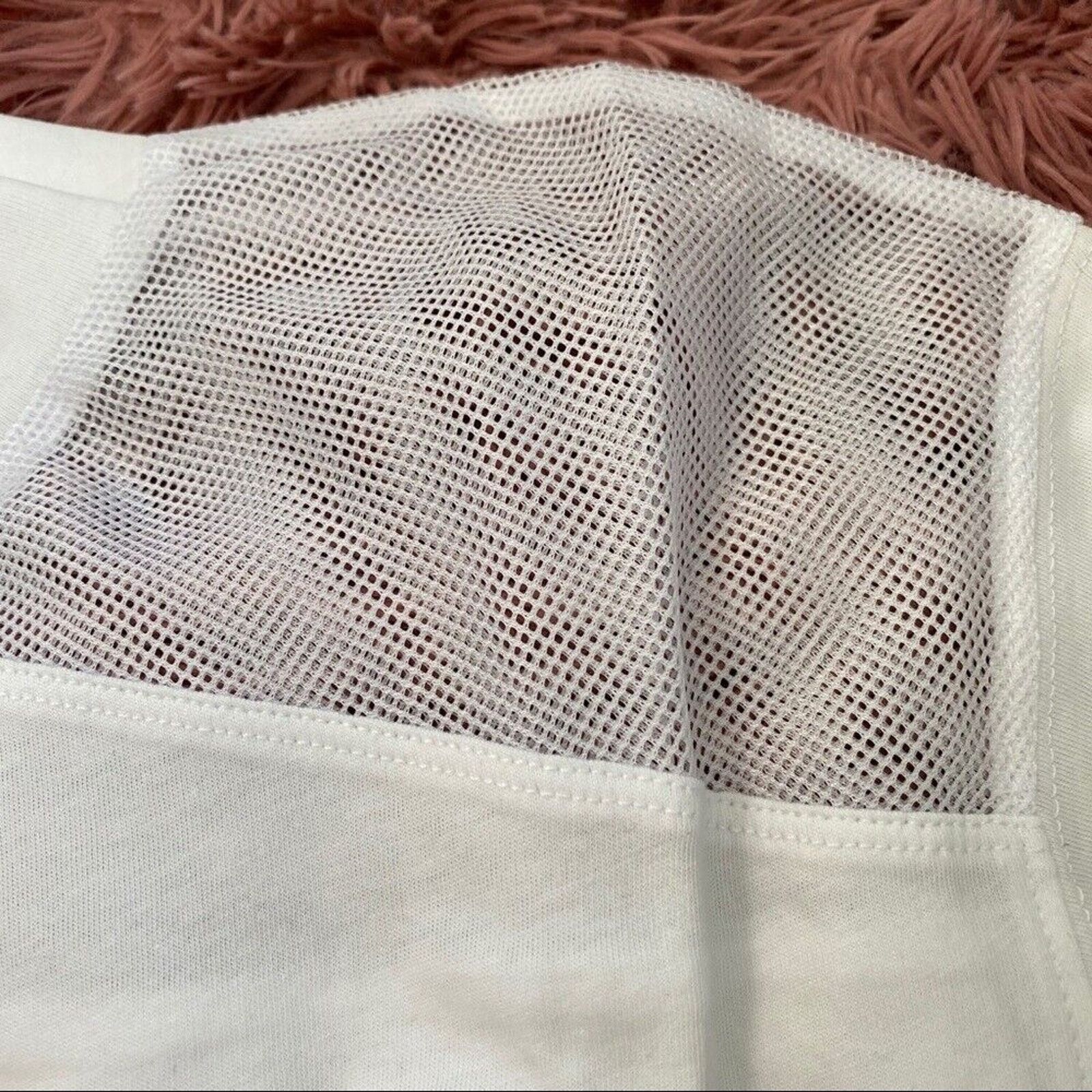 Other NWT Kendall & Kylie White Mesh Shoulder Long Sleeve Crop Top Size S / US 4 / IT 40 - 5 Thumbnail