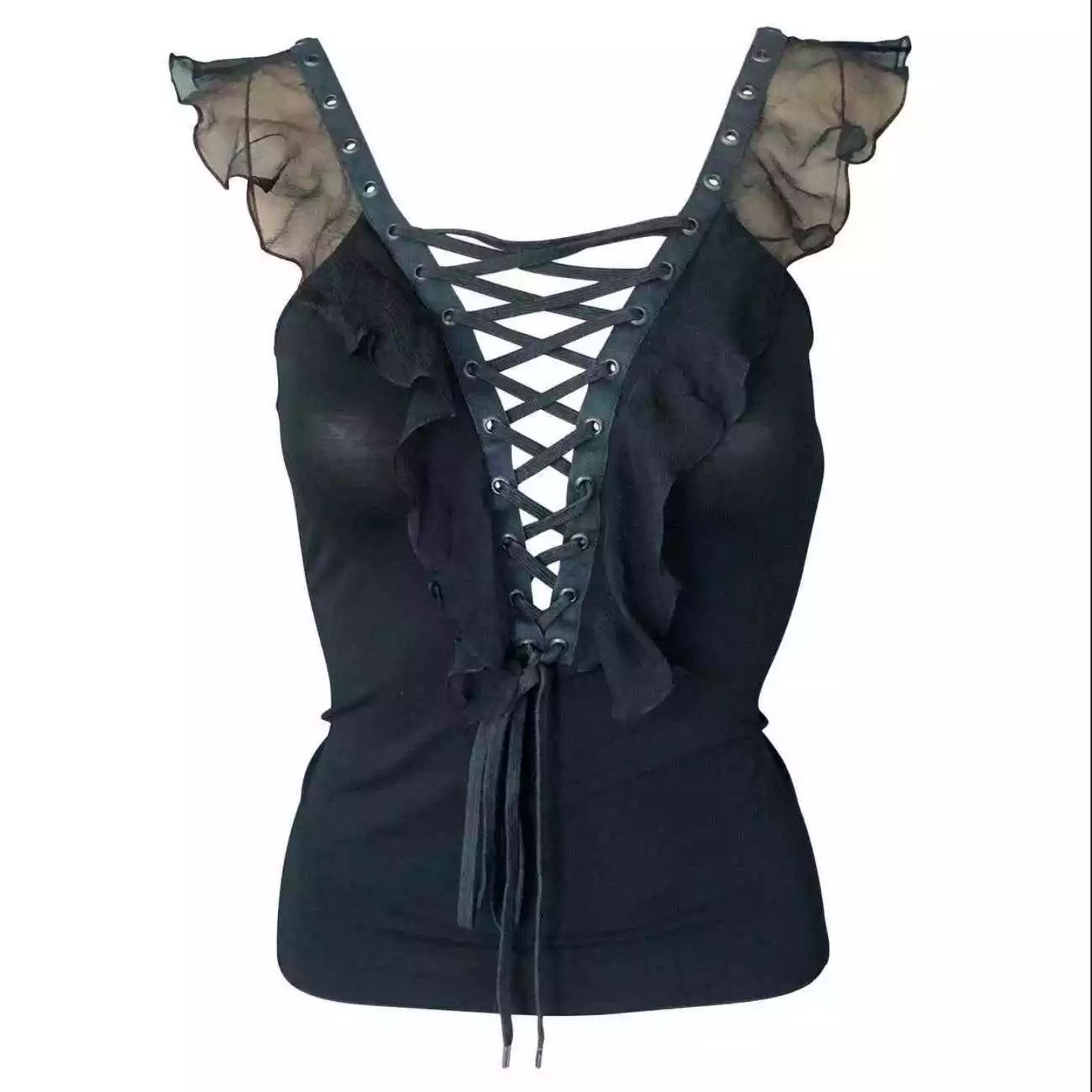 Christian Diorby John Gallino S/S 2003 Lace Up Corset Top