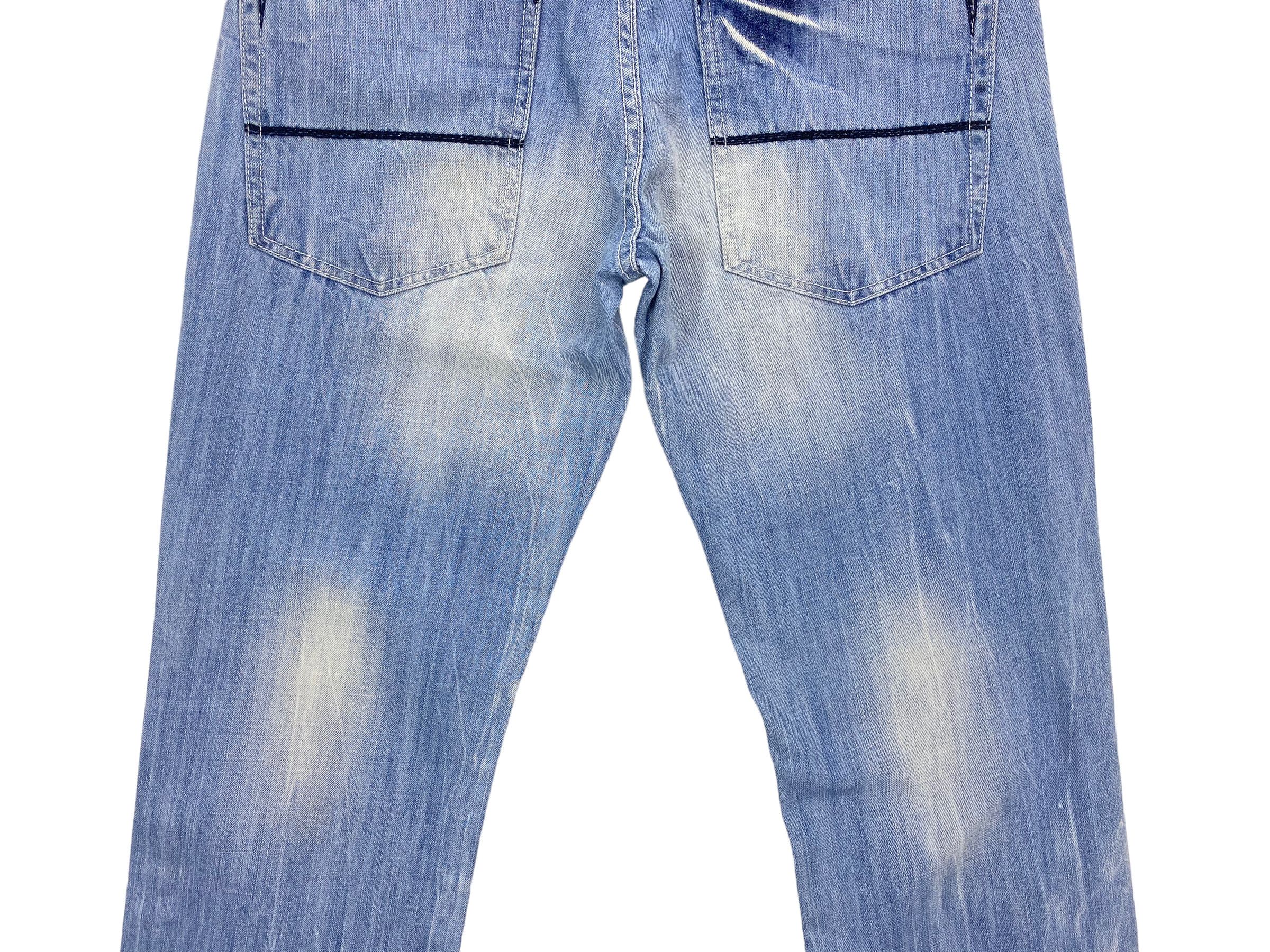 Japanese Brand Dodeca Jeans Light Wash Jeans Tapered Leg Jeans Size US 32 / EU 48 - 7 Thumbnail