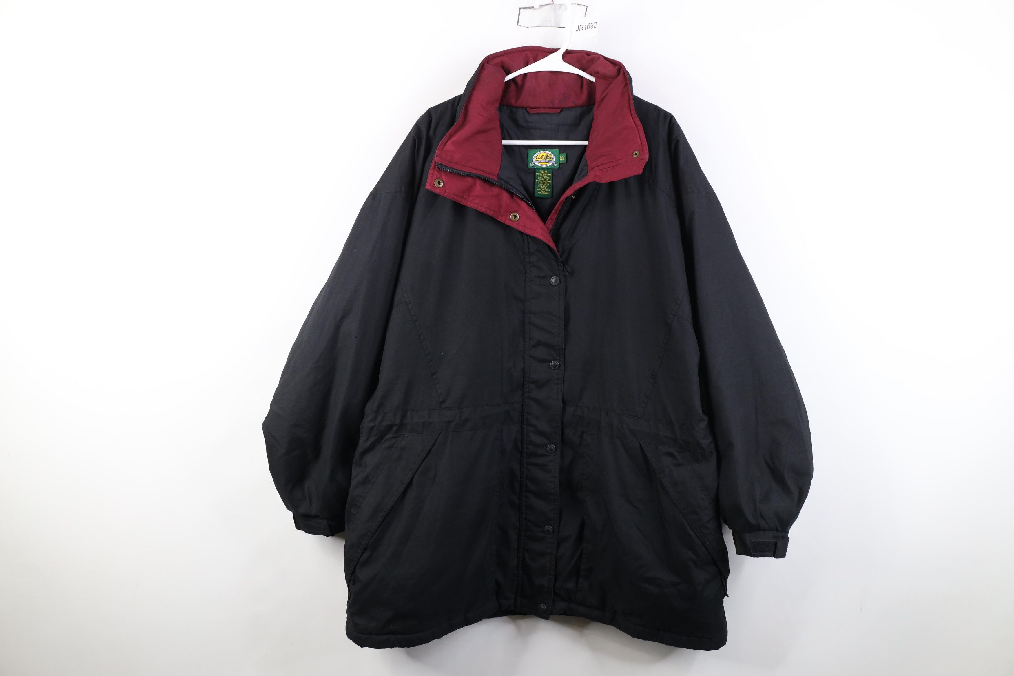 Cabelas Vintage 90s Cabelas Microfiber Puffer Chore Jacket Black Size XXL / US 16-18 / IT 52-54 - 1 Thumbnail