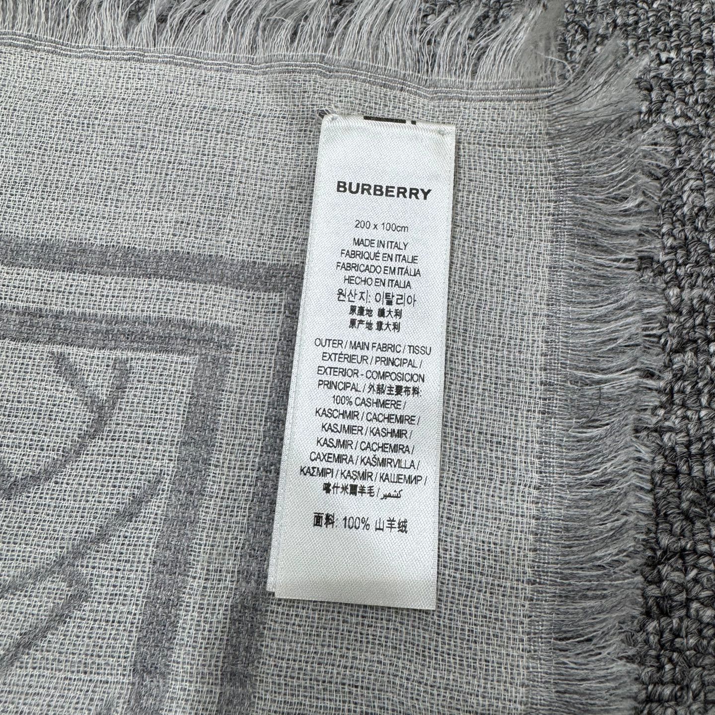 Burberry Burberry Metal Montage Cashmere Scarf 98NWT Stain Size ONE SIZE - 6 Thumbnail