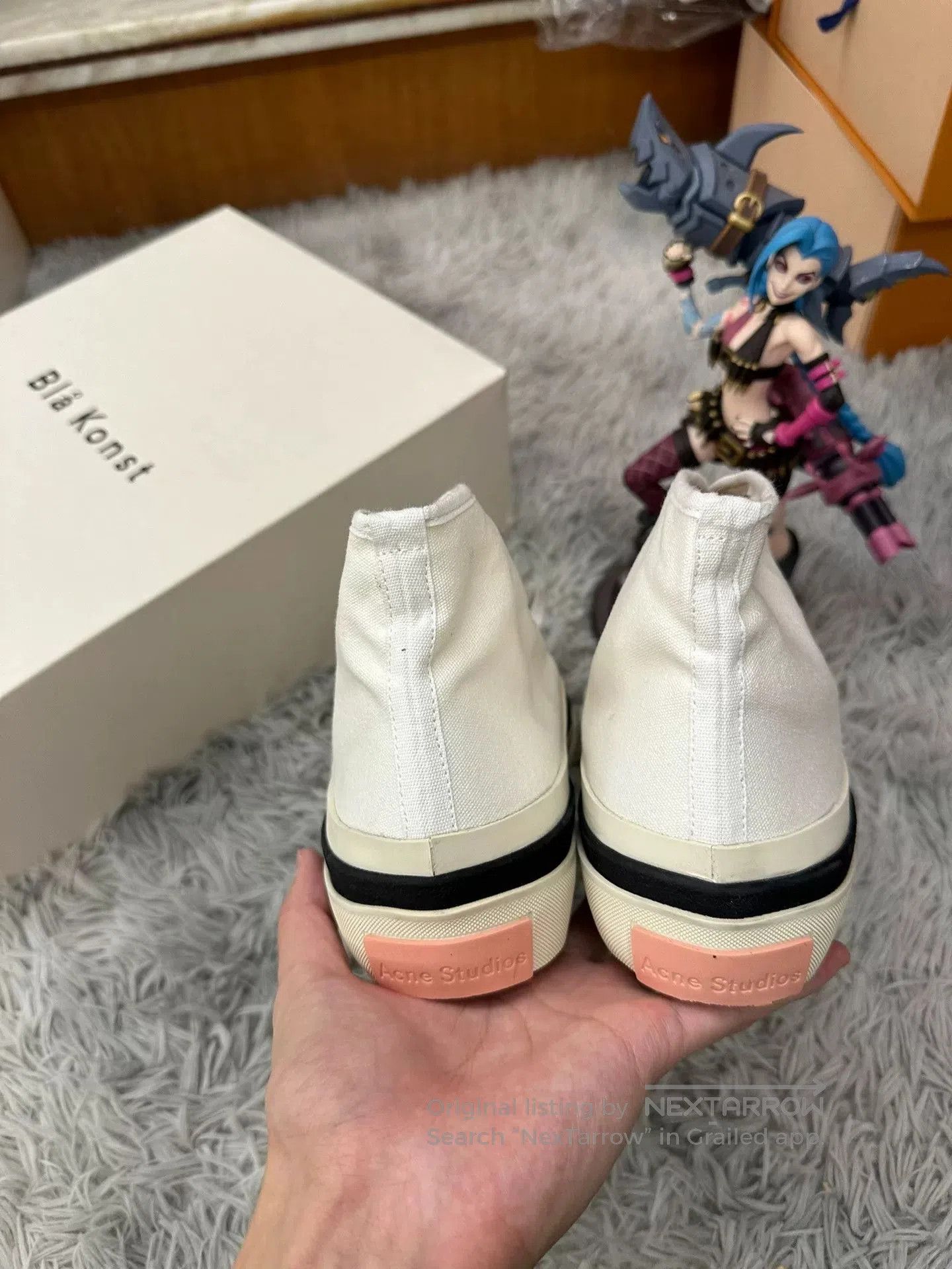 Acne Studios Acne Studios Smiley White Sneakers. Size US 9 / EU 42 - 3 Thumbnail