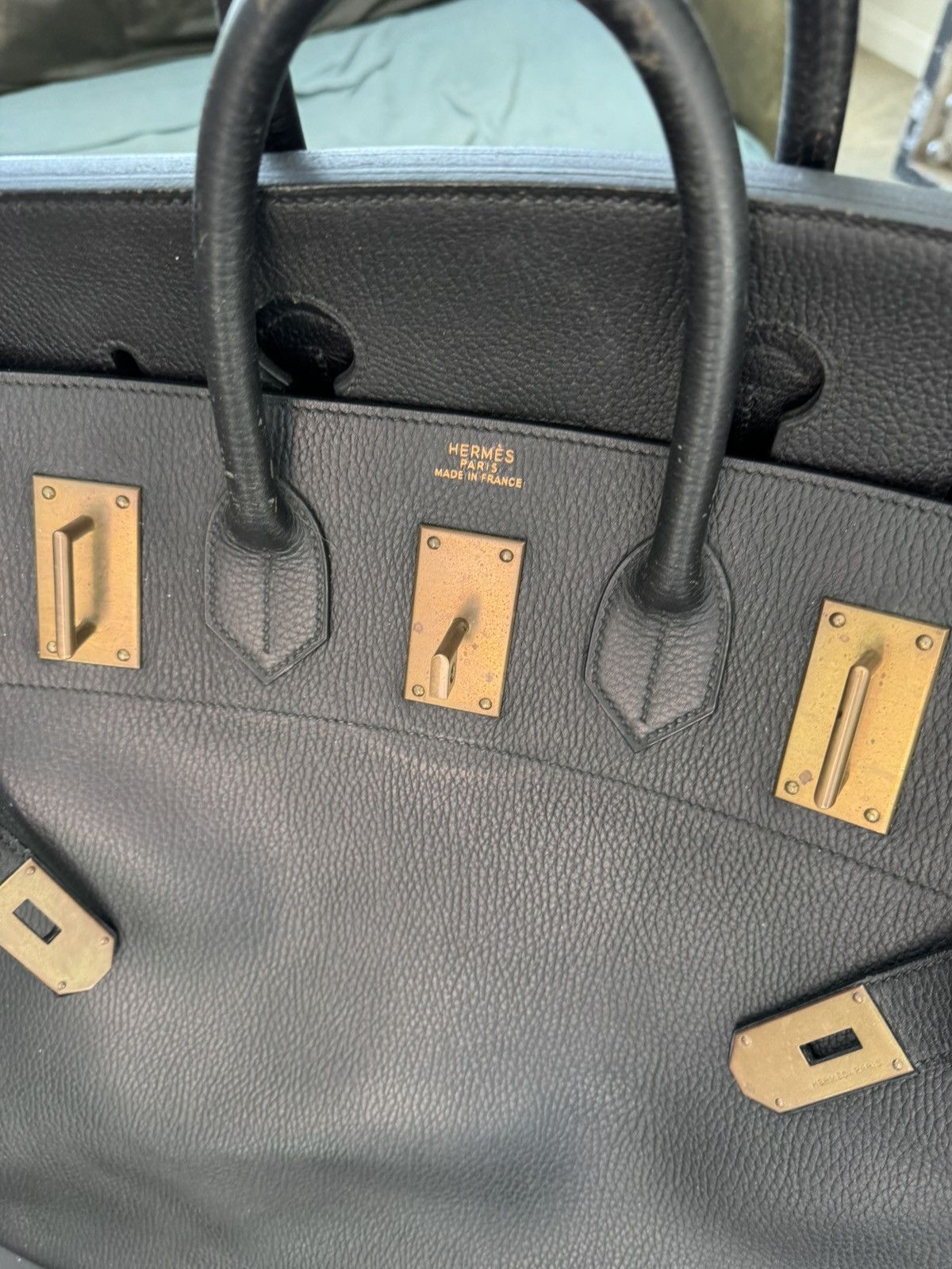 Hermes Black Togo Hermès Birkin Haut à Courroies 55 Size ONE SIZE - 17 Thumbnail