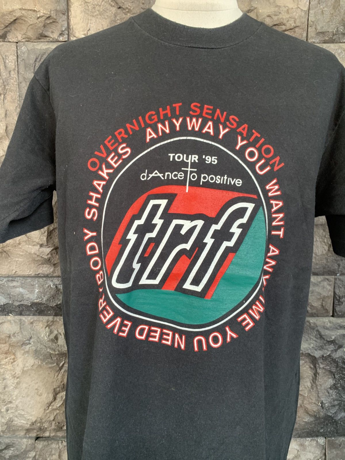 Band Tees Vintage 90s TRF Dance To Positive Techno Japan T shirt Size US L / EU 52-54 / 3 - 2 Thumbnail