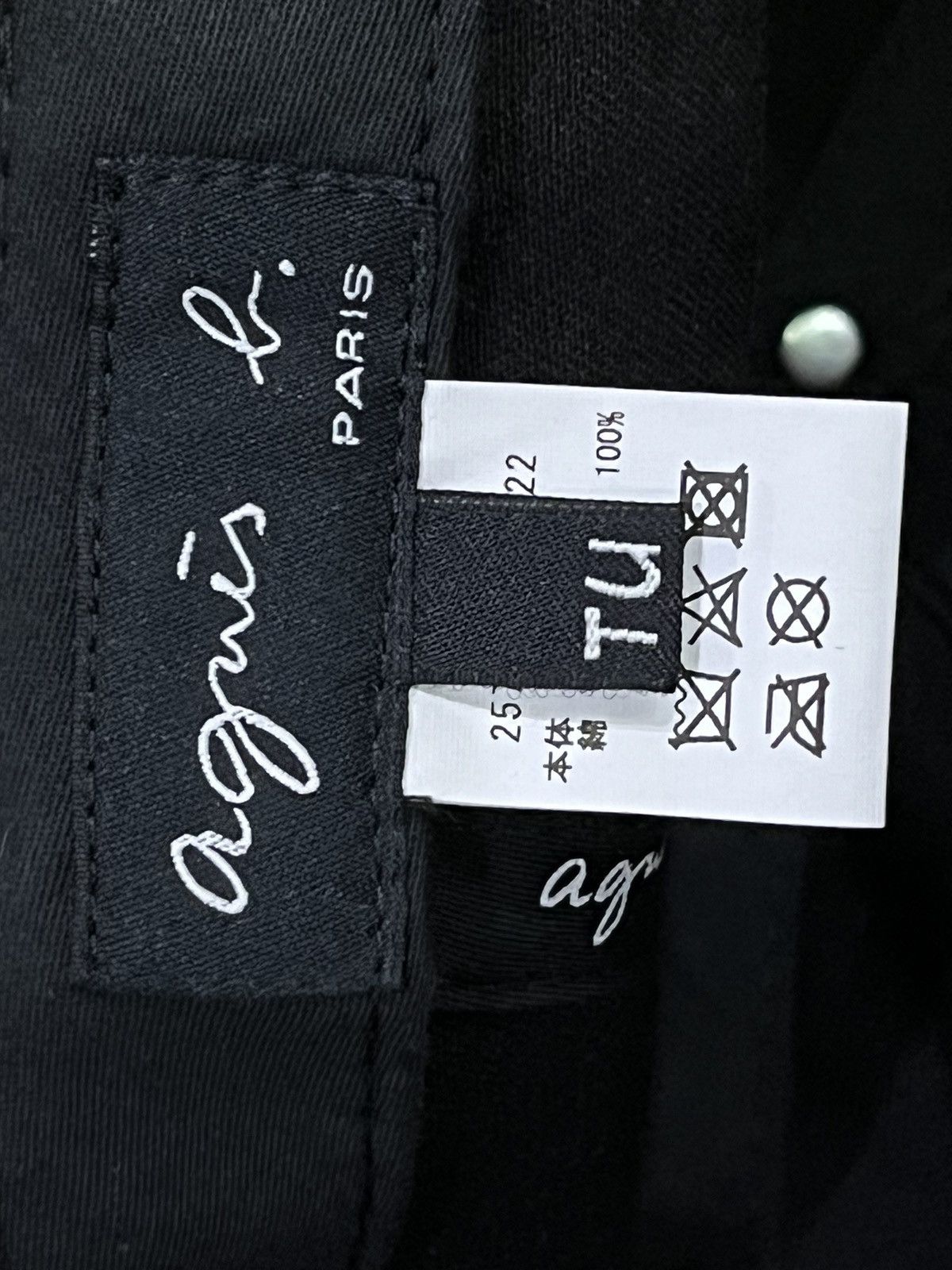 agnes b. 🔥RARE🔥Vintage AGNES B Embroidery Black Strapback Dad Hat Size ONE SIZE - 8 Thumbnail