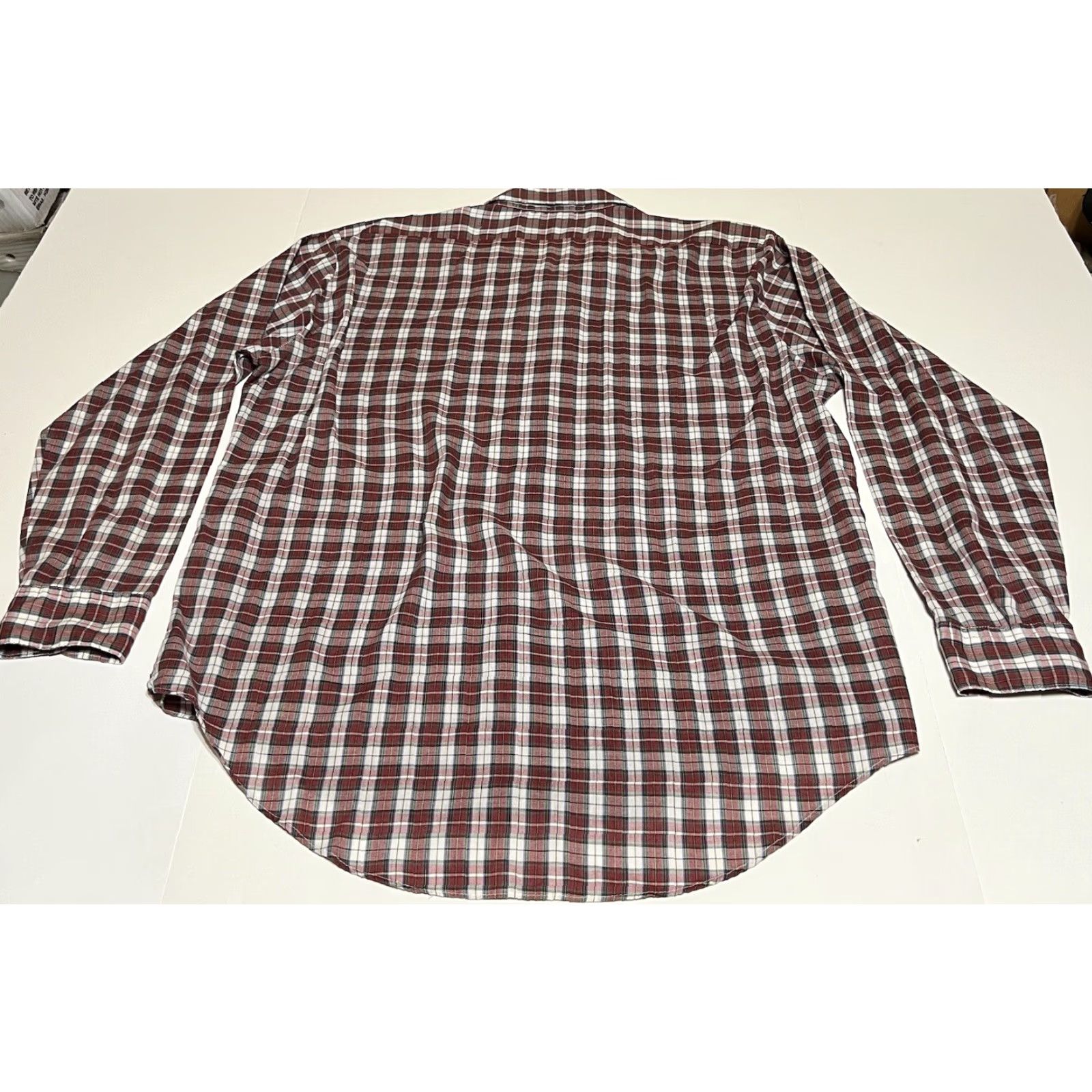 Vintage VINTAGE Front Button-Up Shirt Red Plaid Long Sleeve Mens XL USA Made Front Size US XL / EU 56 / 4 - 3 Thumbnail