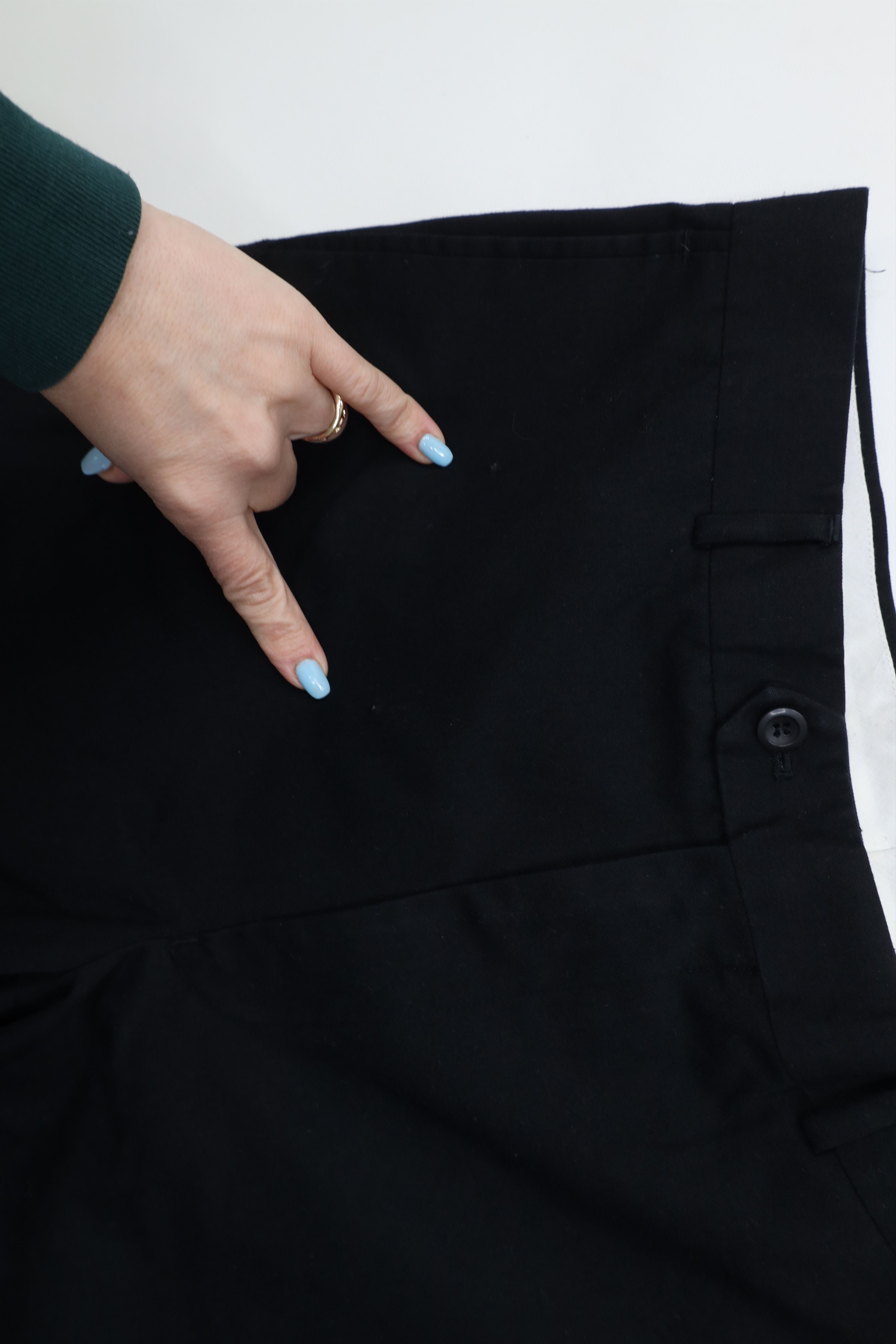 Vintage Vintage 90s Streetwear Distressed Wide Leg Chino Pants Black Size US 32 / EU 48 - 6 Thumbnail