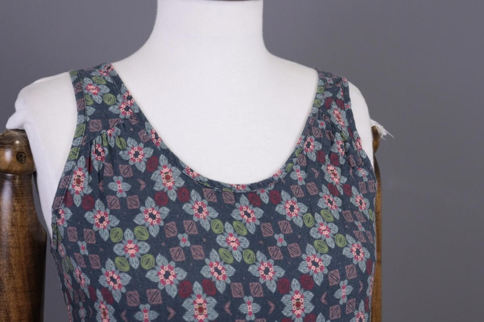 Designer Deerberg Gray Floral Multicoloured A-Line Long Dress Size S Size S / US 4 / IT 40 - 6 Thumbnail
