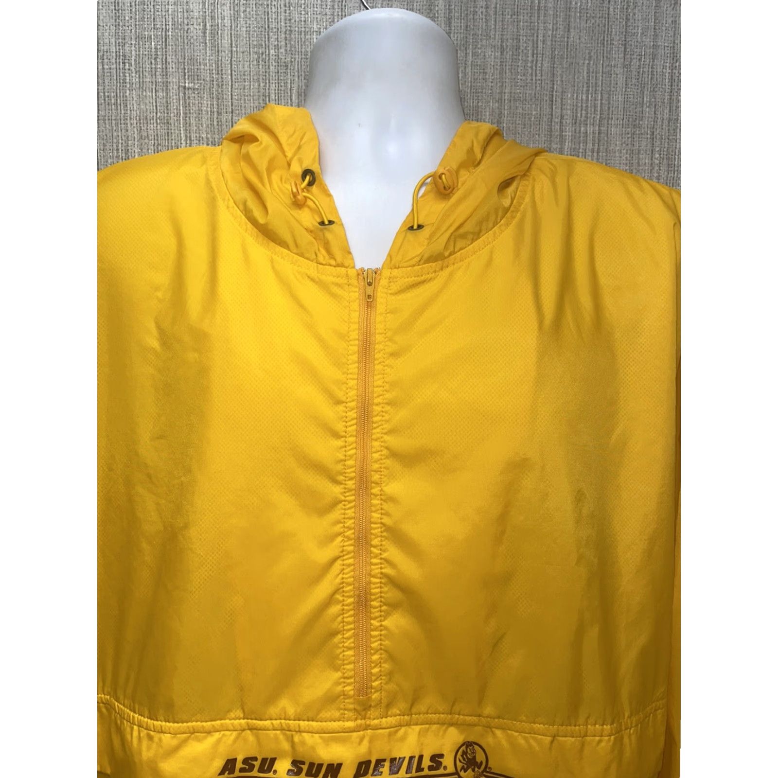 Champion Champion Jacket Mens XL Yellow ASU Sun Devils Vented Athletic Rain/Nylon Poly Champion Authentic Athletic Apparel Size US XL / EU 56 / 4 - 2 Thumbnail