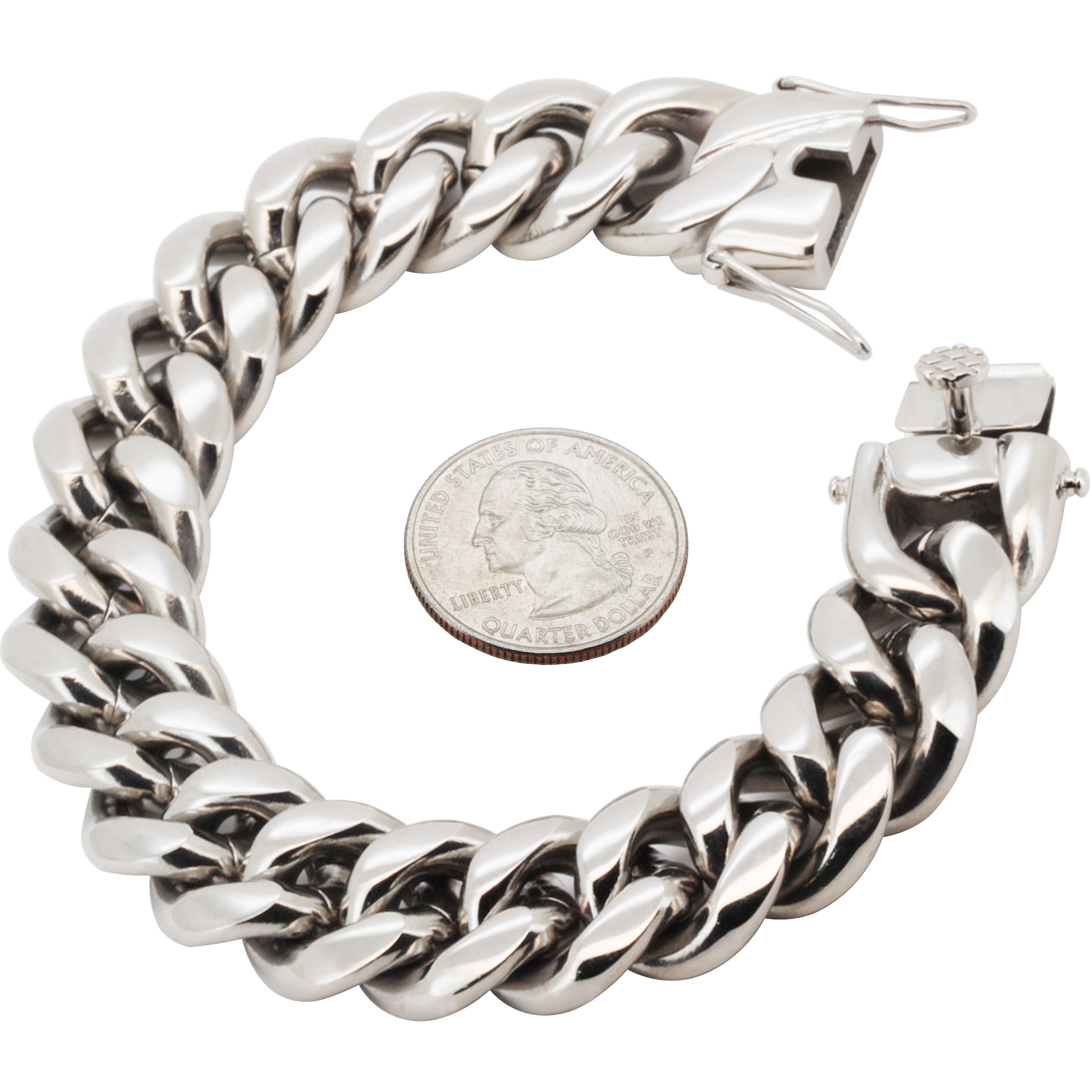 Other 316L Stainless Steel 18mm Miami Cuban Link Bracelet 9” Size ONE SIZE - 1 Thumbnail